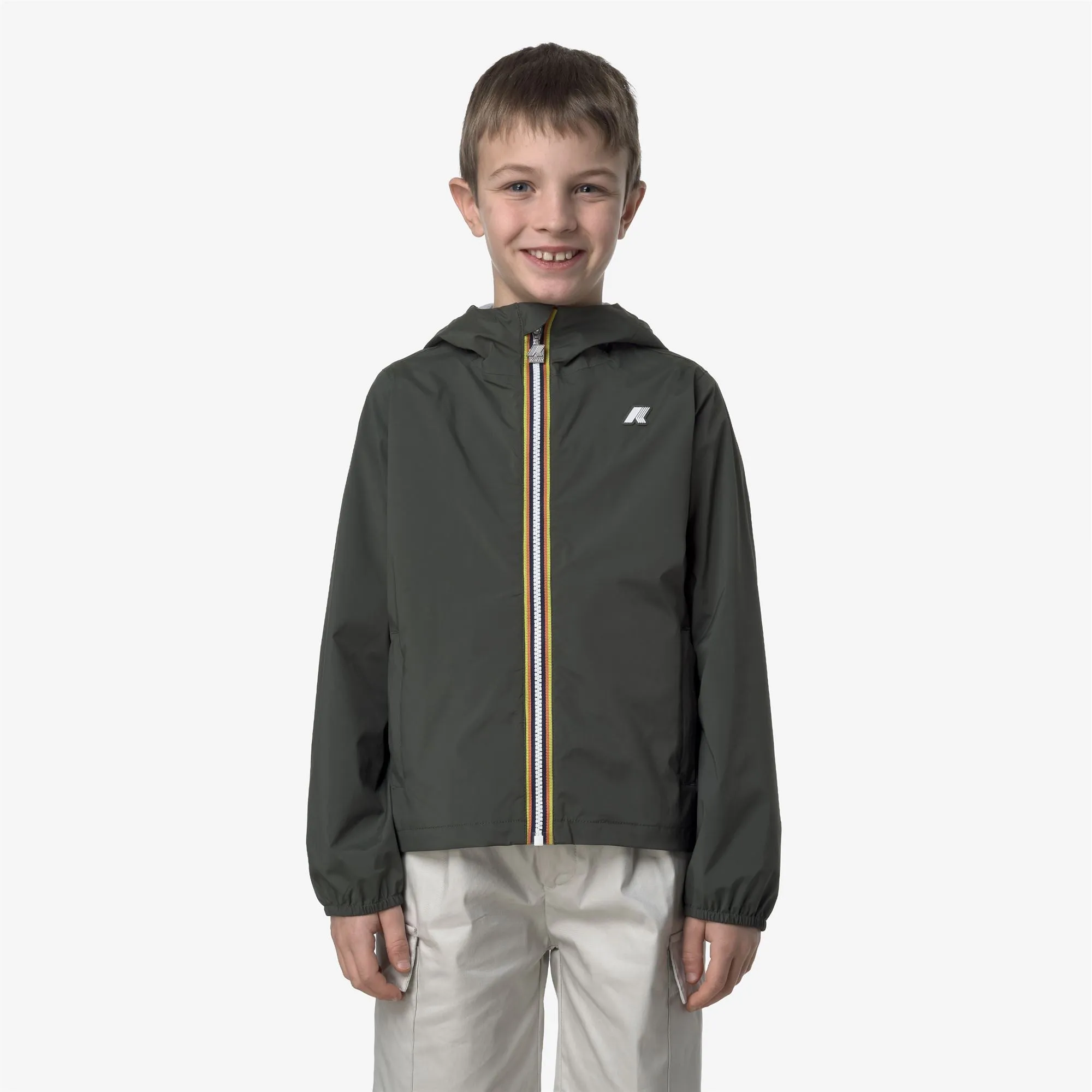 P. JACK STRETCH NYLON JERSEY - Jackets - Short - BOY - GREEN BLACKISH sold by K-Way product image thumbnail 3