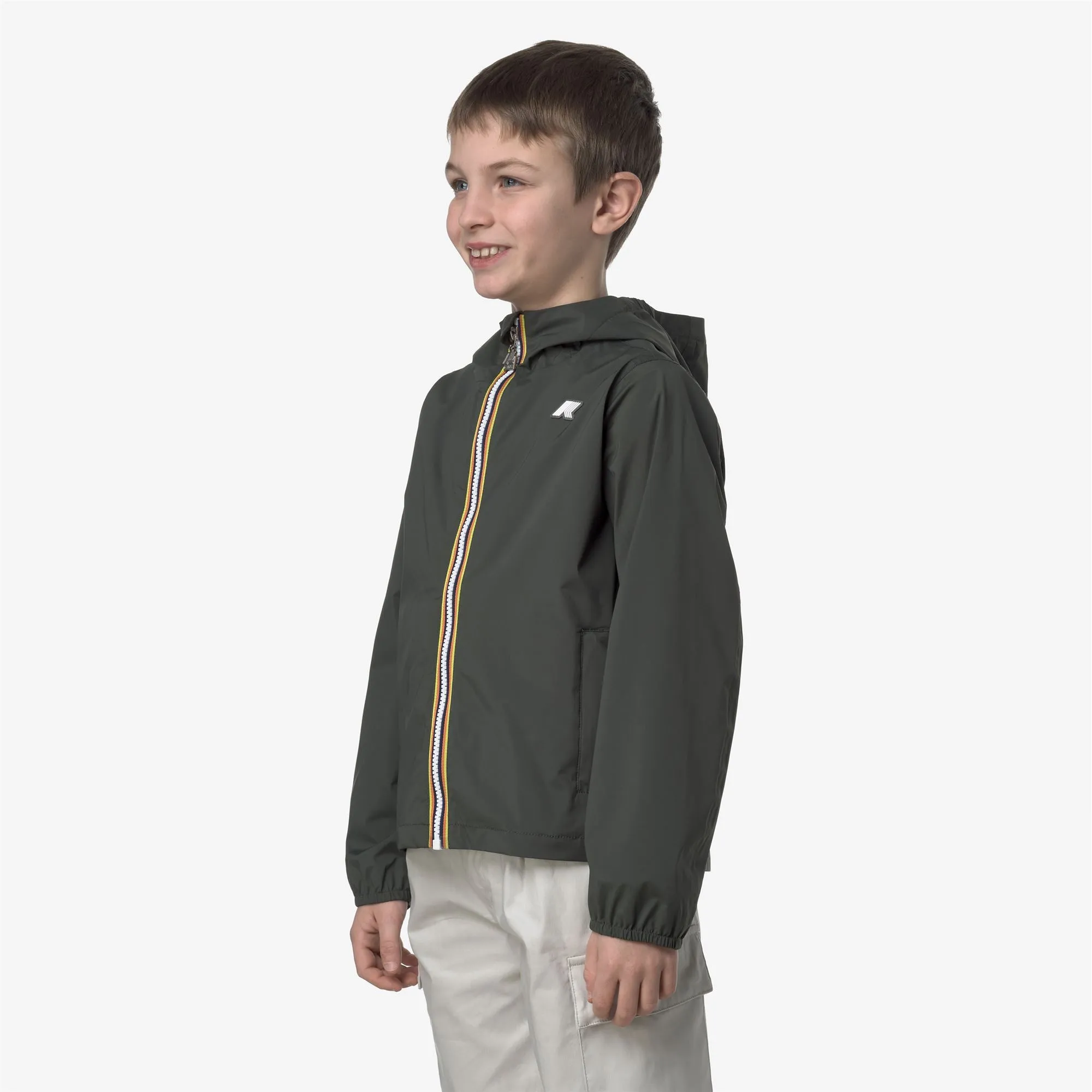 P. JACK STRETCH NYLON JERSEY - Jackets - Short - BOY - GREEN BLACKISH sold by K-Way product image thumbnail 4