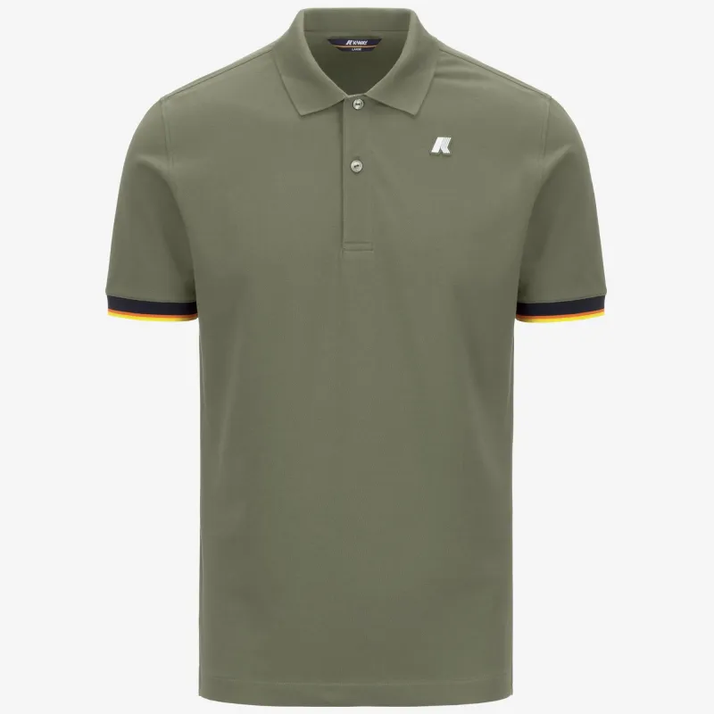 VINCENT PIQUE - Polo Shirts - Polo - MAN - GREEN LICHEN sold by K-Way
