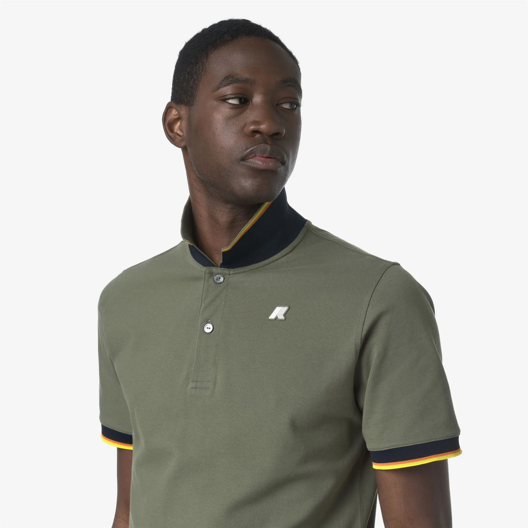 VINCENT PIQUE - Polo Shirts - Polo - MAN - GREEN LICHEN sold by K-Way product image thumbnail 2