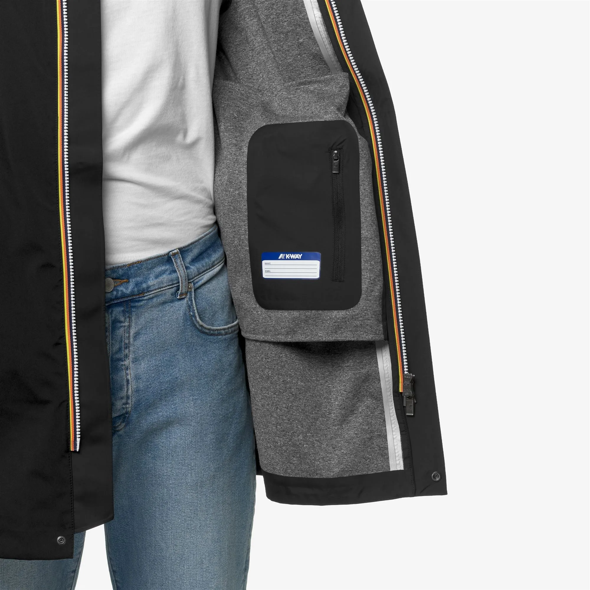 TOMMY BONDED JERSEY - Jackets - 3/4 Length - Man - Black Pure sold by K-Way product image thumbnail 2