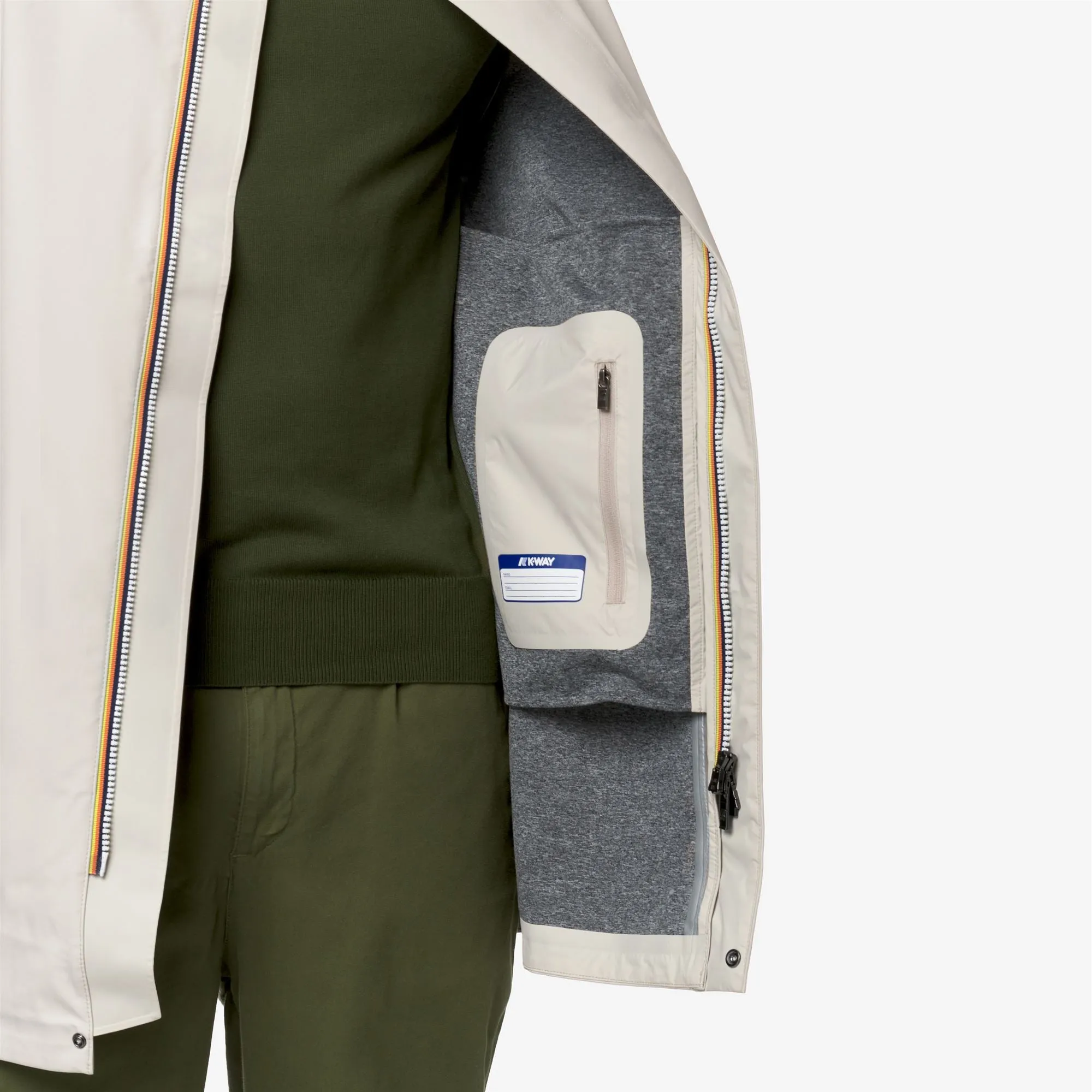 TOMMY BONDED JERSEY - Jackets - 3/4 Length - Man - BEIGE LT sold by K-Way product image thumbnail 2