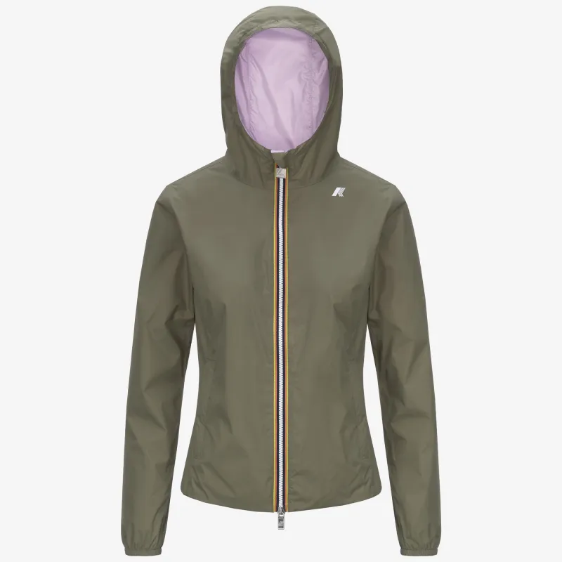 LILY PLUS.2 REVERSIBLE - Jackets - Short - WOMAN - GREEN LICHEN-VIOLET LT LILAC sold by K-Way