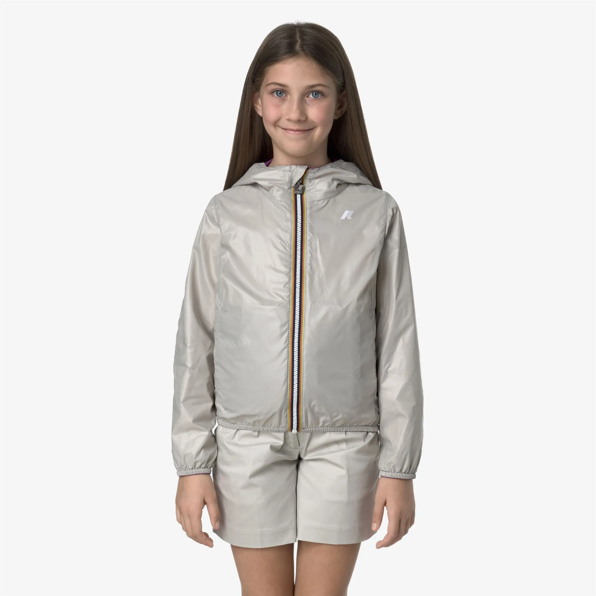 P. LILY PLUS.2 DOUBLE - Jackets - Short - Girl - Violet-BEIGE LT sold by K-Way product image thumbnail 3
