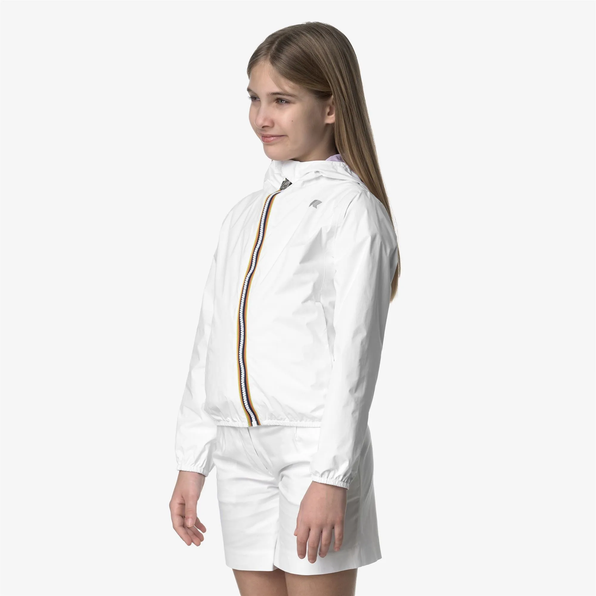 P. LILY PLUS.2 REVERSIBLE - Jackets - Short - GIRL - WHITE-VIOLET LT LILAC sold by K-Way product image thumbnail 5