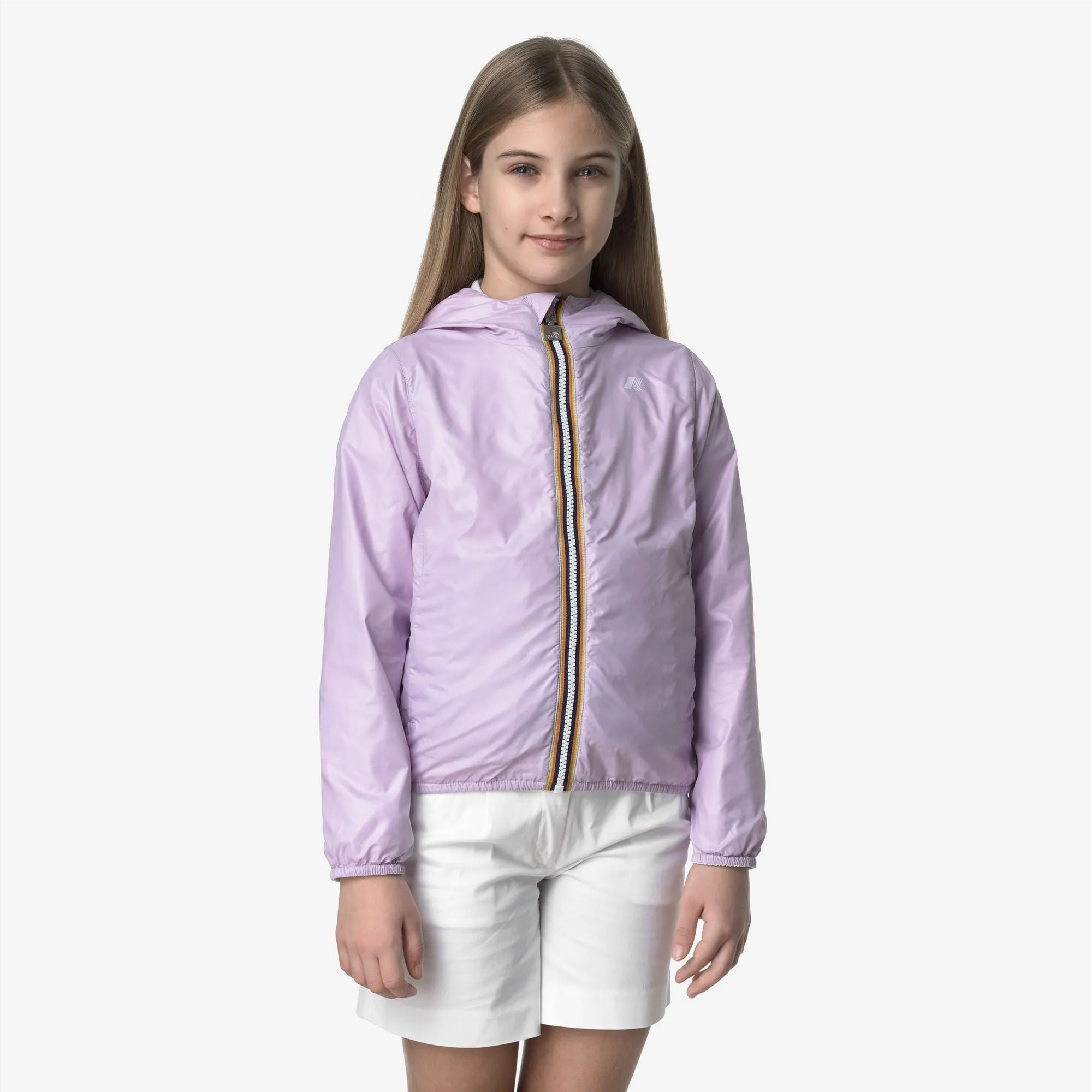P. LILY PLUS.2 REVERSIBLE - Jackets - Short - GIRL - WHITE-VIOLET LT LILAC sold by K-Way product image thumbnail 3