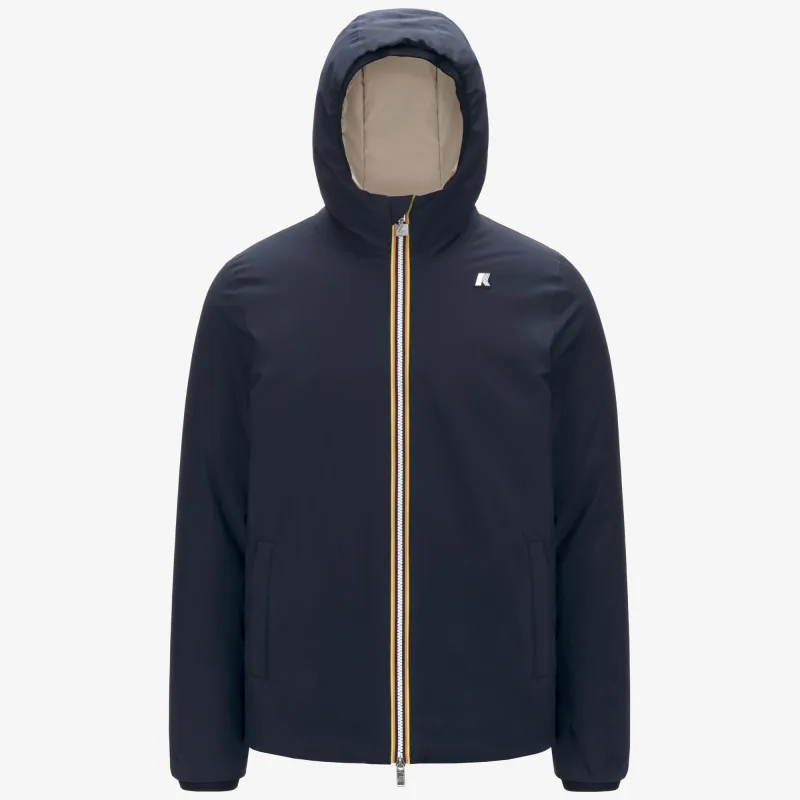 JACK ST WARM REVERSIBLE - Jackets - Short - MAN - BLUE DEPTH-BEIGE GREY made by K-Way