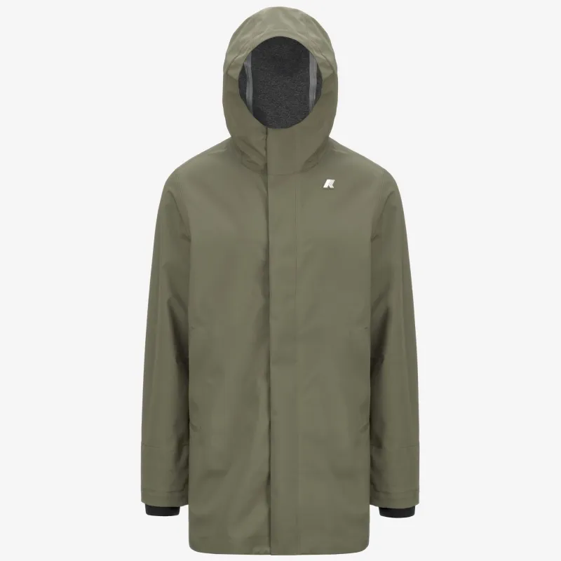 TOMMY BONDED JERSEY - Jackets - 3/4 LENGTH - MAN - GREEN LICHEN made by K-Way