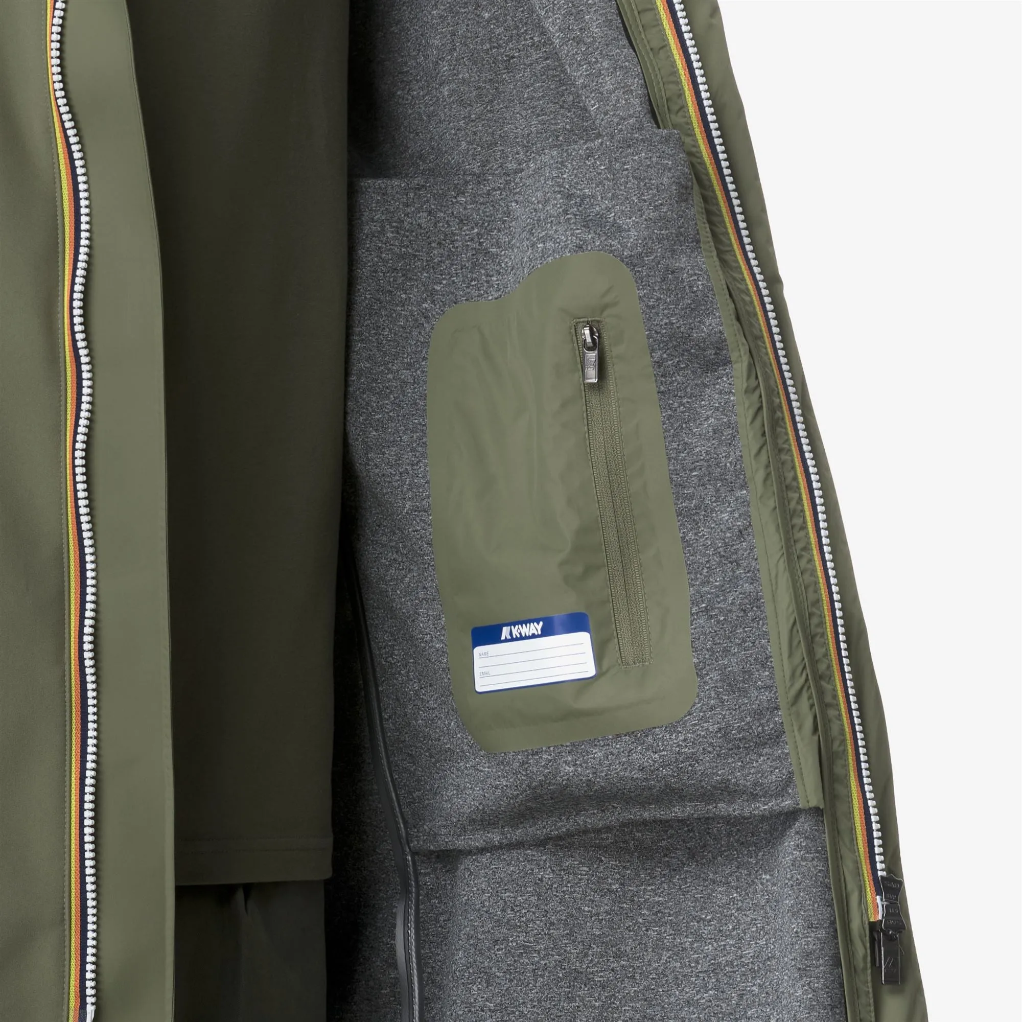 TOMMY BONDED JERSEY - Jackets - 3/4 LENGTH - MAN - GREEN LICHEN sold by K-Way product image thumbnail 2