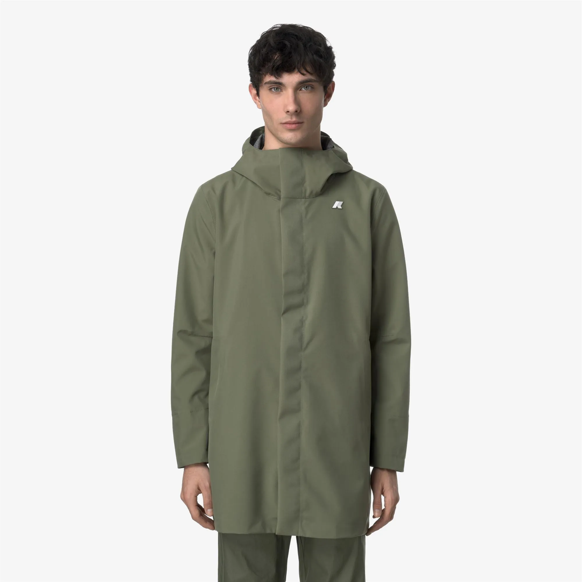 TOMMY BONDED JERSEY - Jackets - 3/4 LENGTH - MAN - GREEN LICHEN sold by K-Way product image thumbnail 3