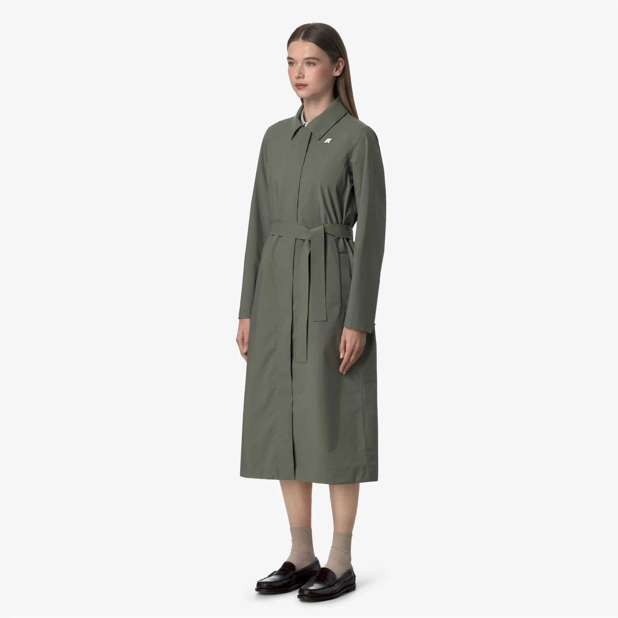 BARBRA STRETCH 2L - Jackets - Long - WOMAN - GREEN LICHEN sold by K-Way product image thumbnail 4