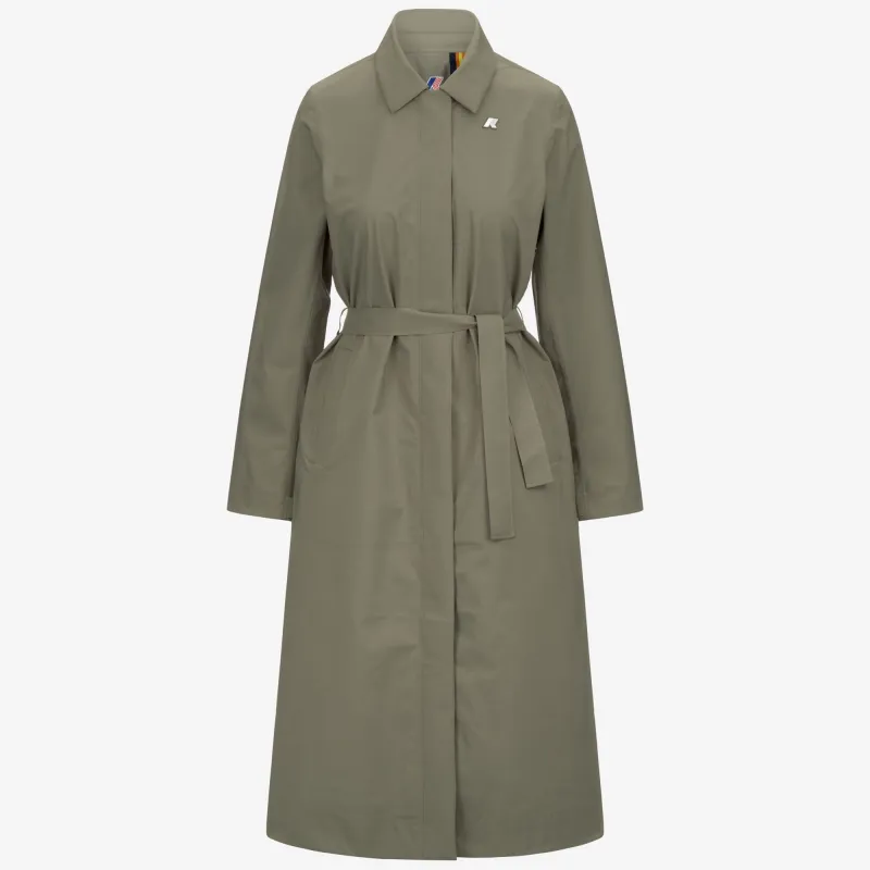 BARBRA STRETCH 2L - Jackets - Long - WOMAN - GREEN LICHEN sold by K-Way