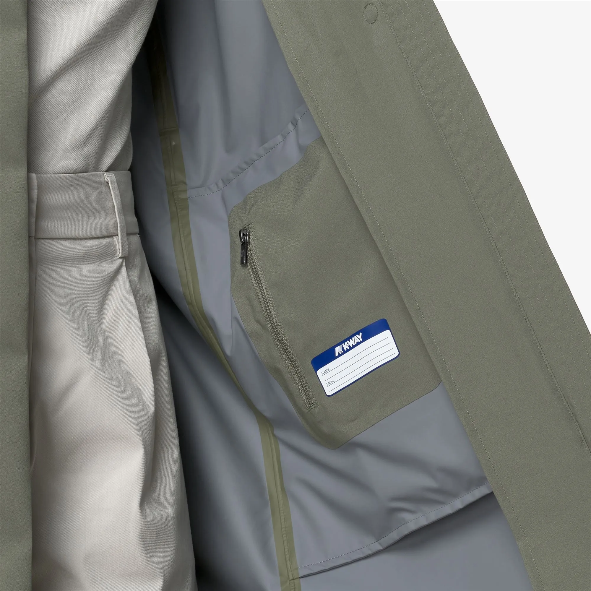BARBRA STRETCH 2L - Jackets - Long - WOMAN - GREEN LICHEN sold by K-Way product image thumbnail 2