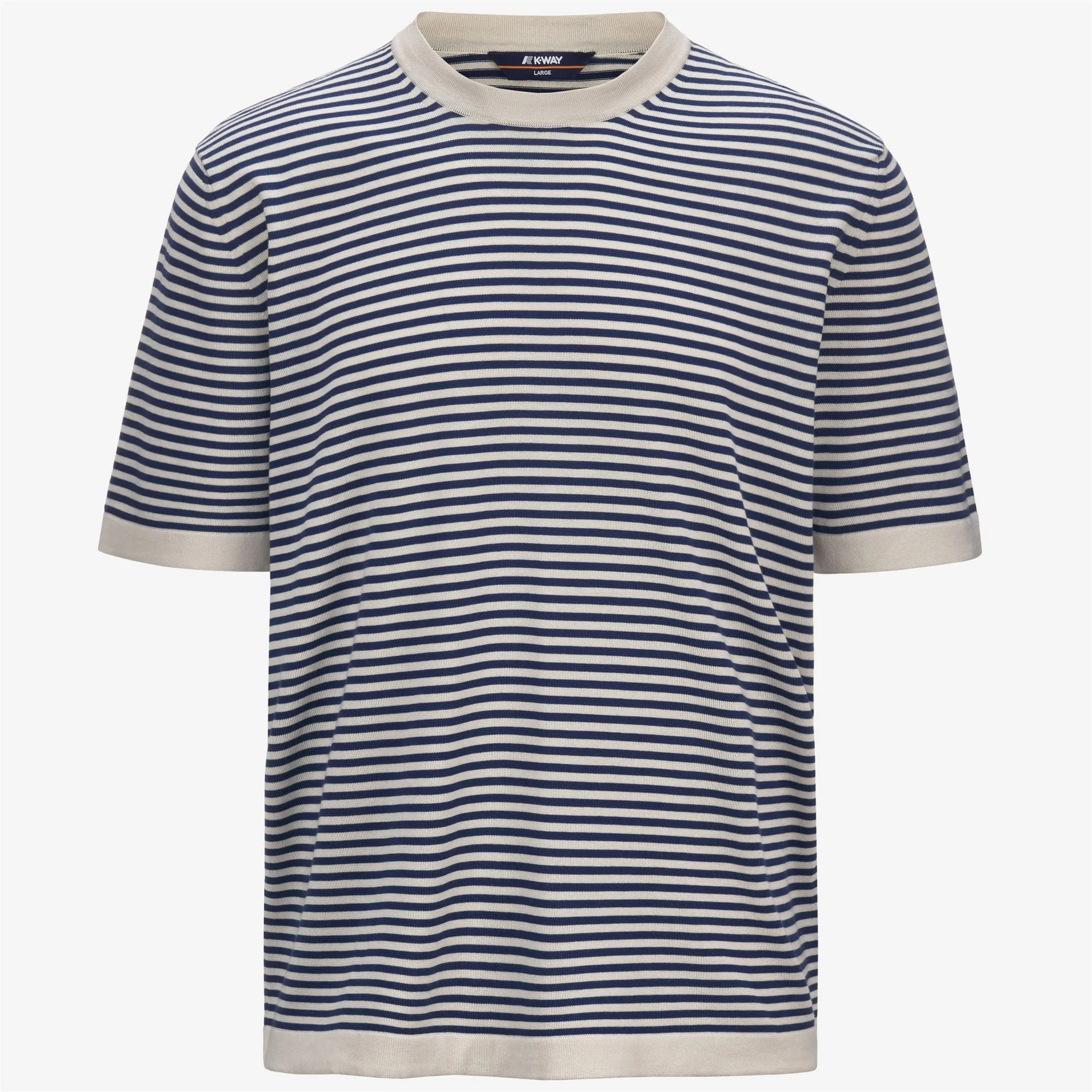 COMBE STRIPES - Knitwear - Pull Over - MAN - BEIGE LT-BLUE DEPTHS sold by K-Way