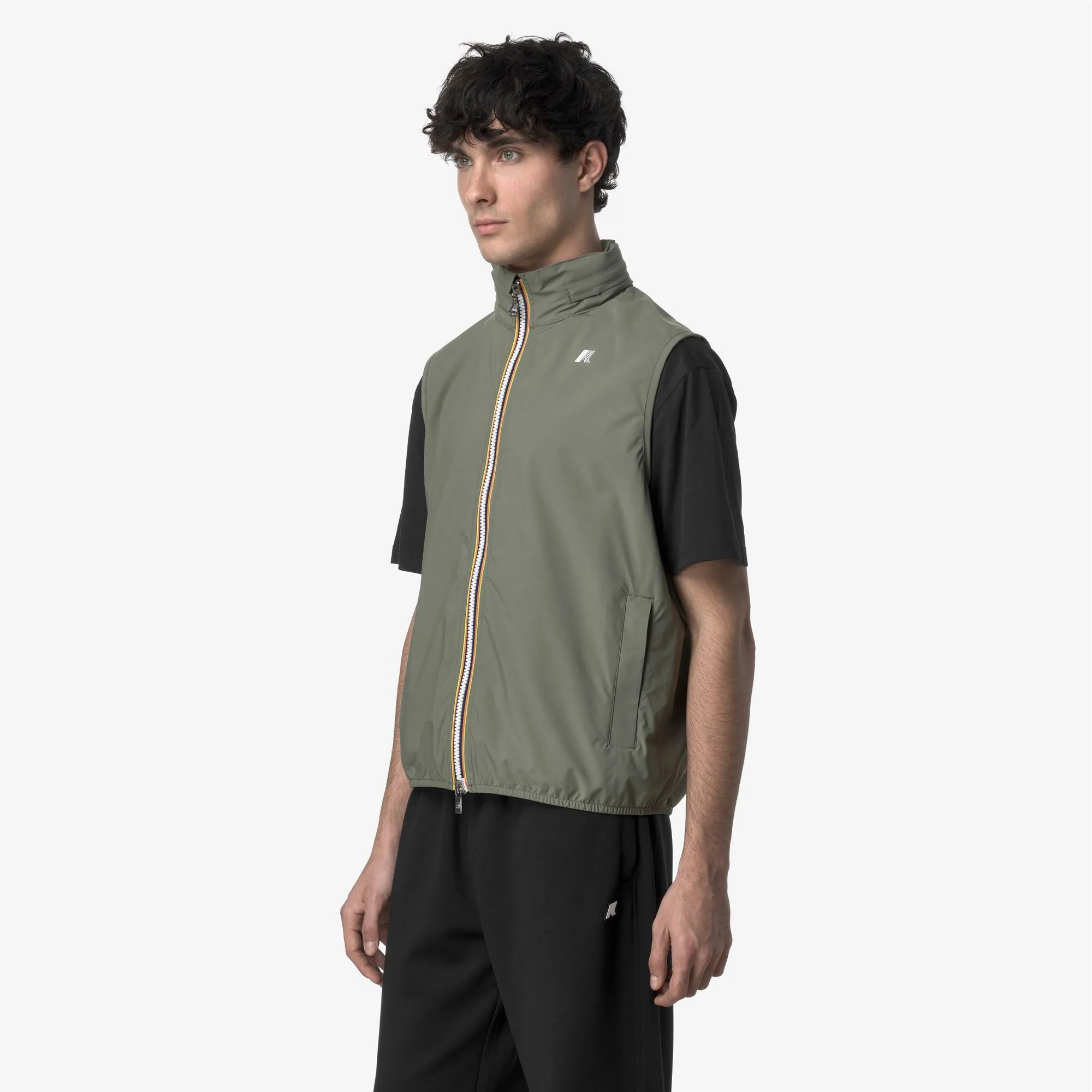 VALEN STRETCH DOT - Jackets - Vest - MAN - GREEN LICHEN sold by K-Way product image thumbnail 4