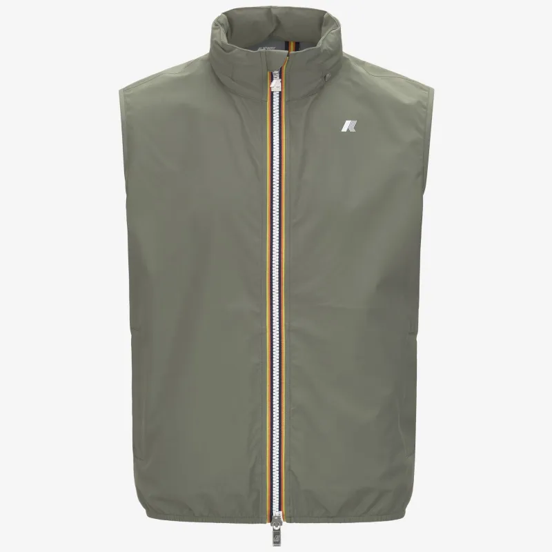 VALEN STRETCH DOT - Jackets - Vest - MAN - GREEN LICHEN sold by K-Way