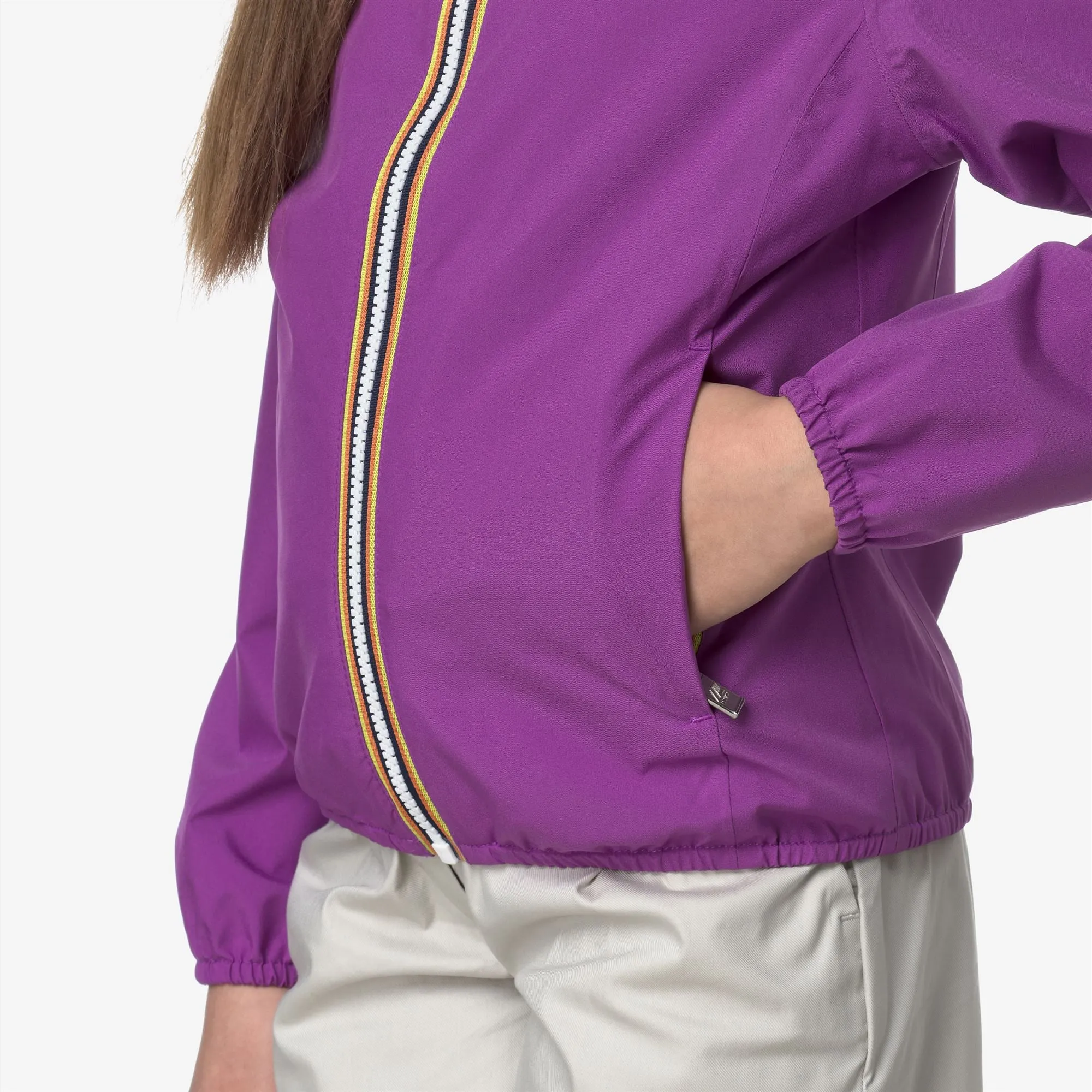 P. LILY STRETCH POLY JERSEY - Jackets - Short - GIRL - VIOLET sold by K-Way product image thumbnail 2