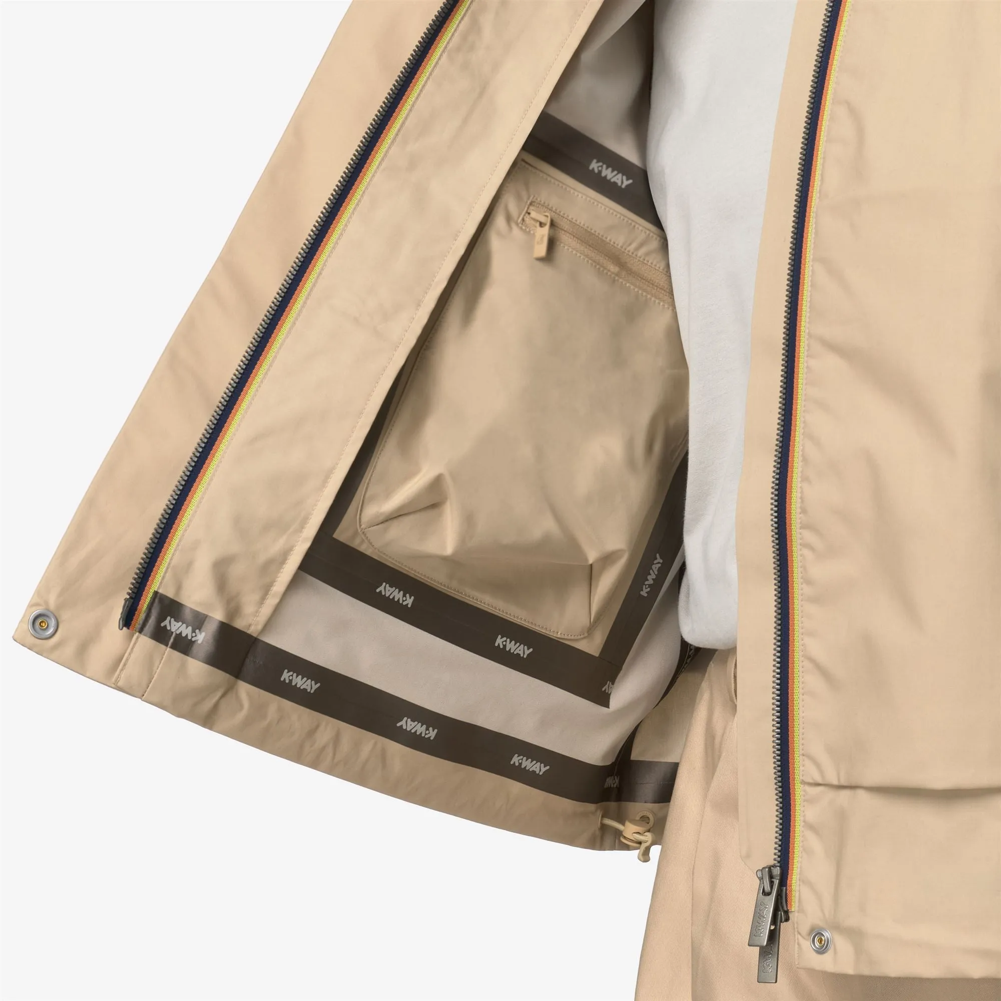 ISARTY 3L POPLIN - Jackets - Short - WOMAN - BEIGE ROPE-BEIGE LT sold by K-Way product image thumbnail 3