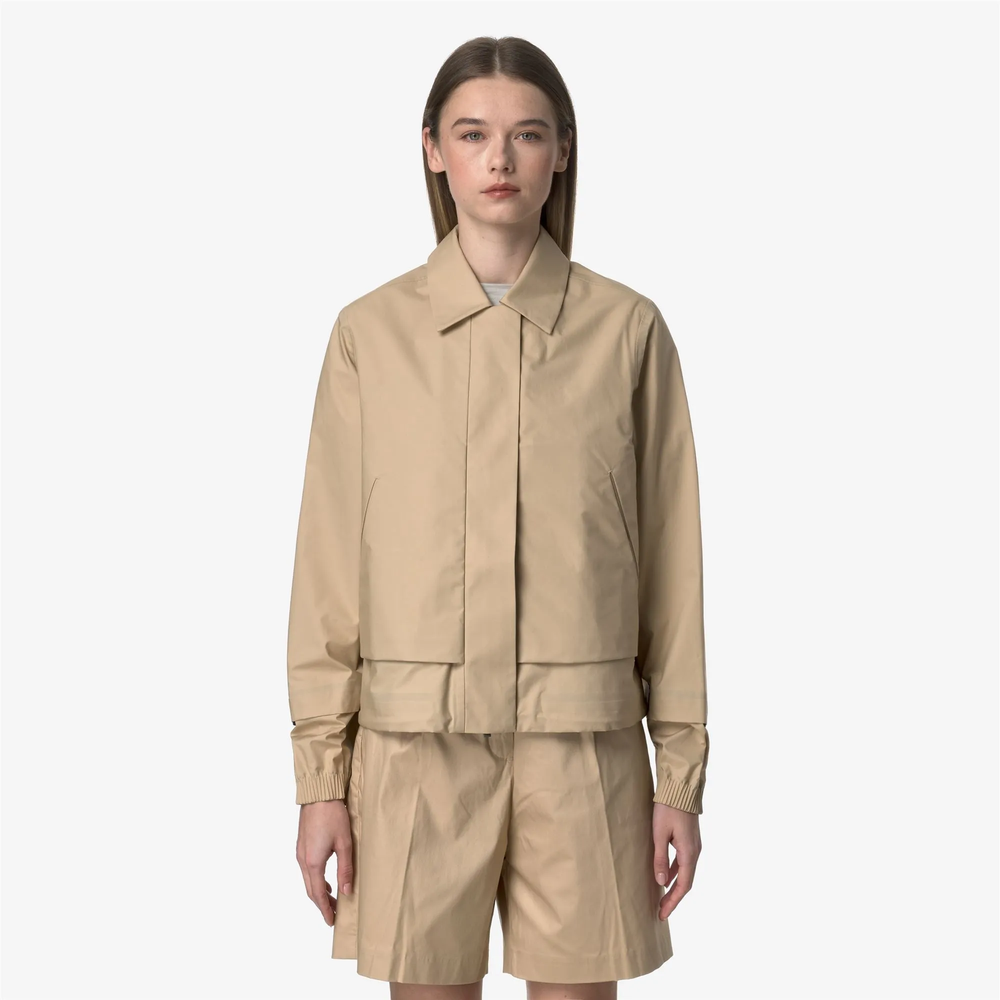 ISARTY 3L POPLIN - Jackets - Short - WOMAN - BEIGE ROPE-BEIGE LT sold by K-Way product image thumbnail 4