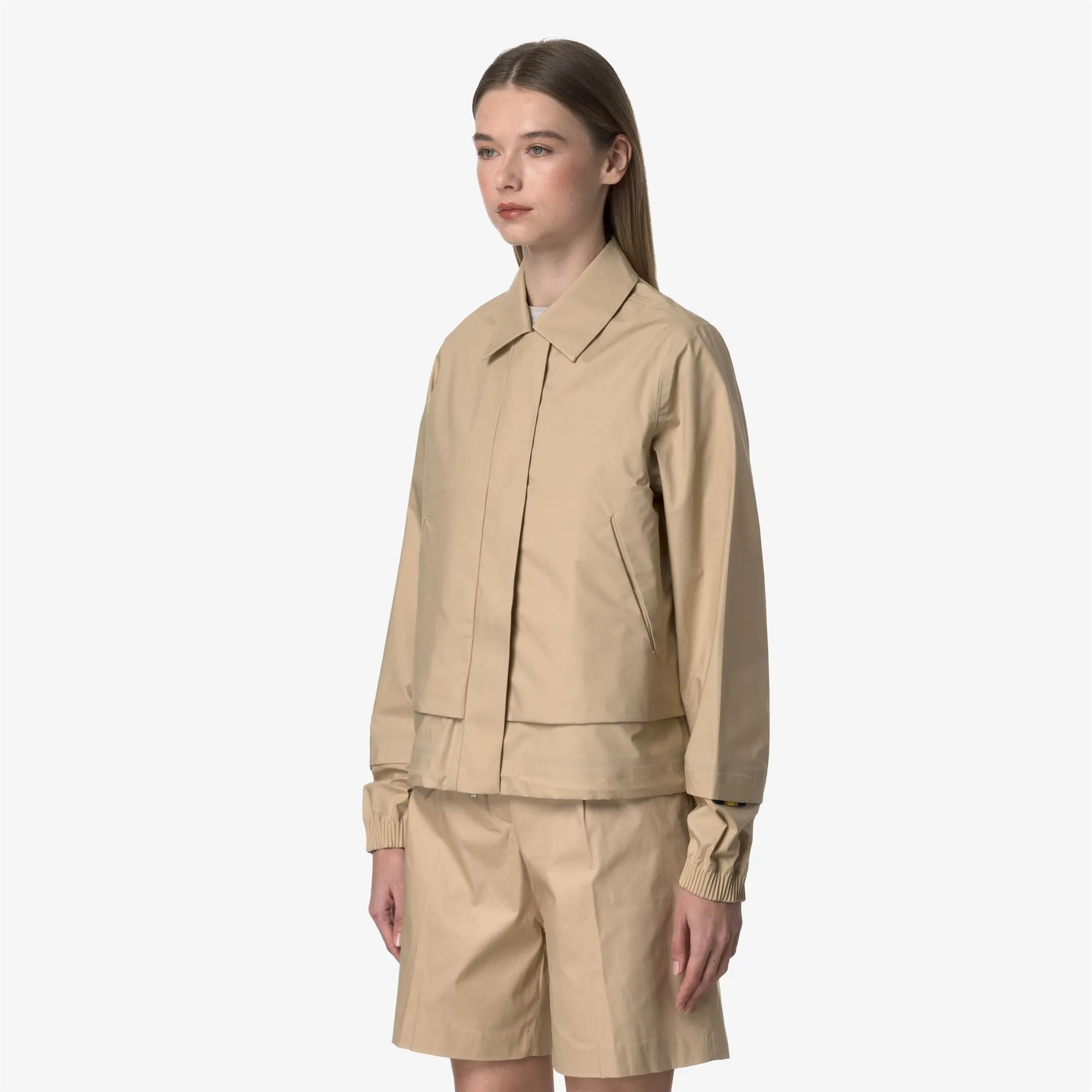 ISARTY 3L POPLIN - Jackets - Short - WOMAN - BEIGE ROPE-BEIGE LT sold by K-Way product image thumbnail 5