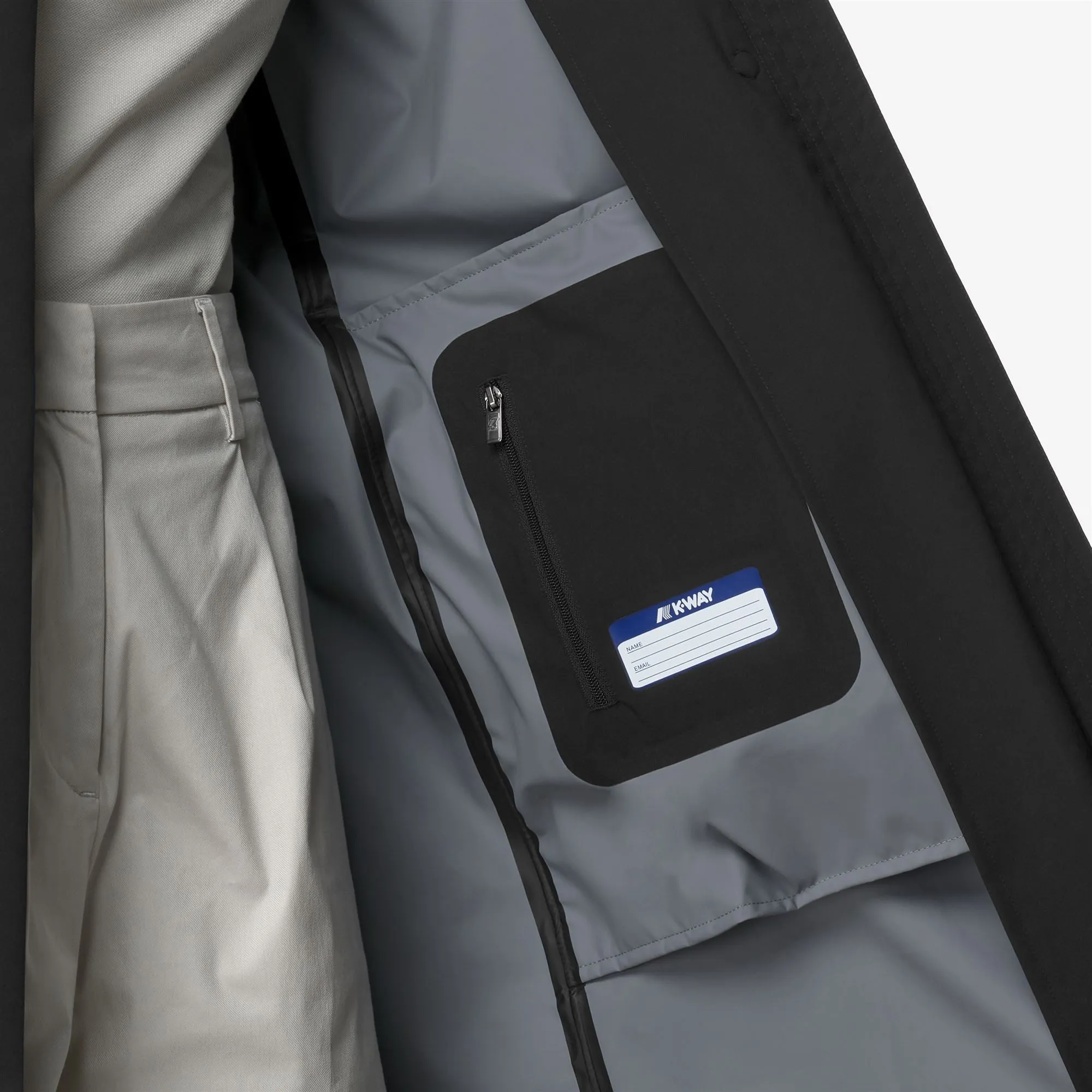 BARBRA STRETCH 2L - Jackets - Long - WOMAN - BLACK PURE sold by K-Way product image thumbnail 2