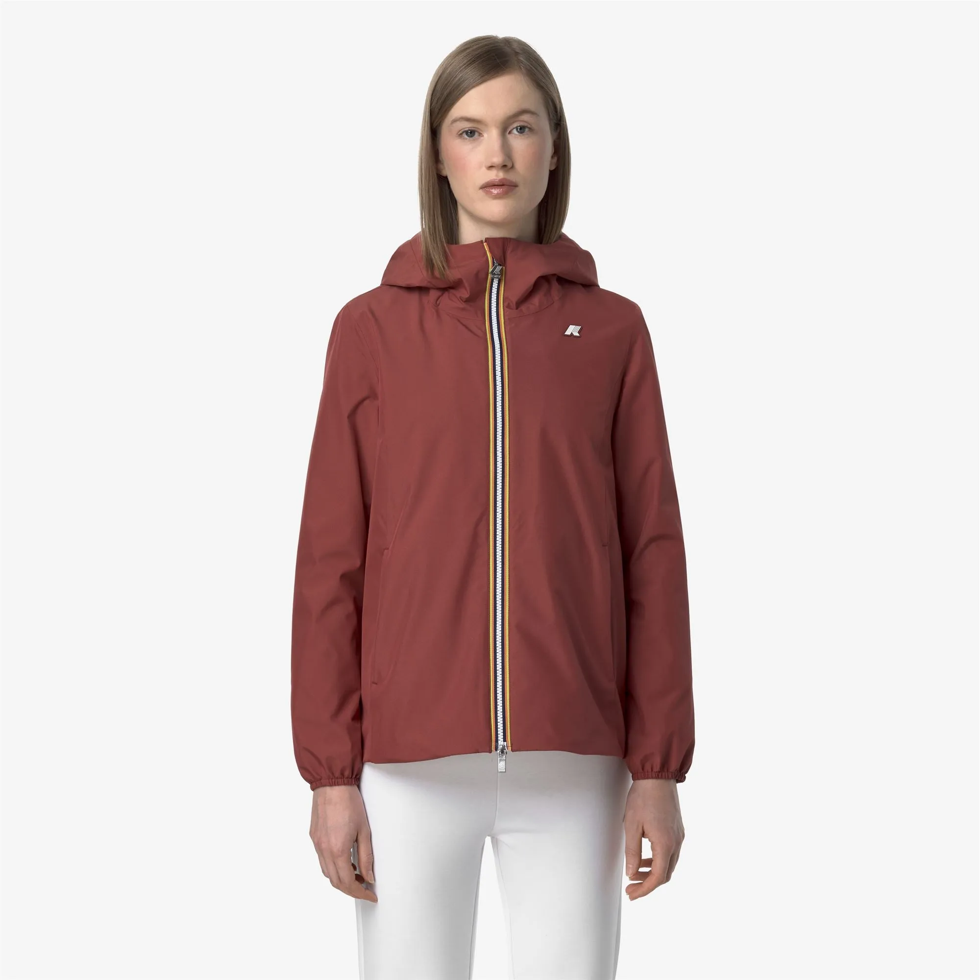 MARGUERITE STRETCH POLY JERSEY - Jackets - Mid - WOMAN - RED BROWNISH sold by K-Way product image thumbnail 3