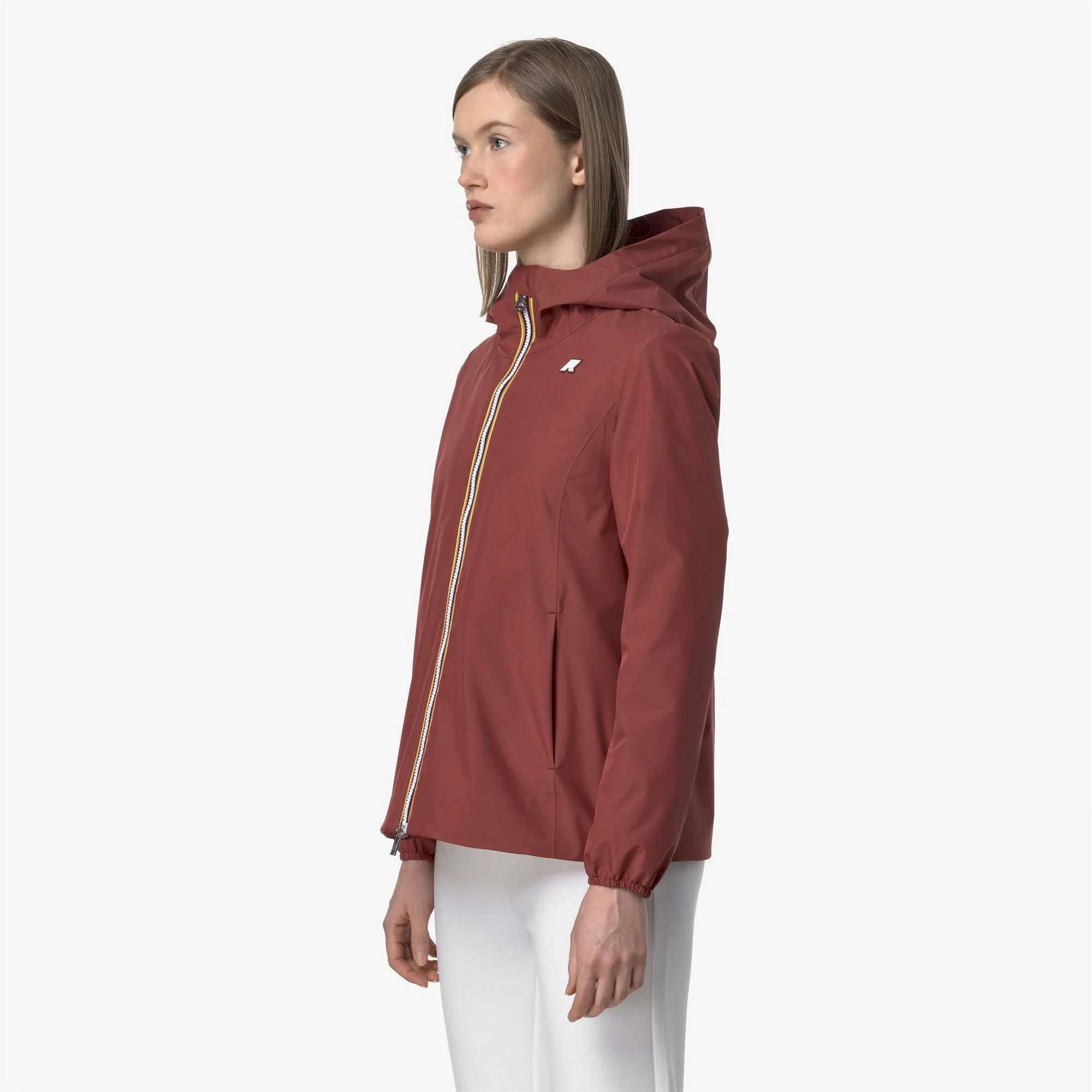 MARGUERITE STRETCH POLY JERSEY - Jackets - Mid - WOMAN - RED BROWNISH sold by K-Way product image thumbnail 4