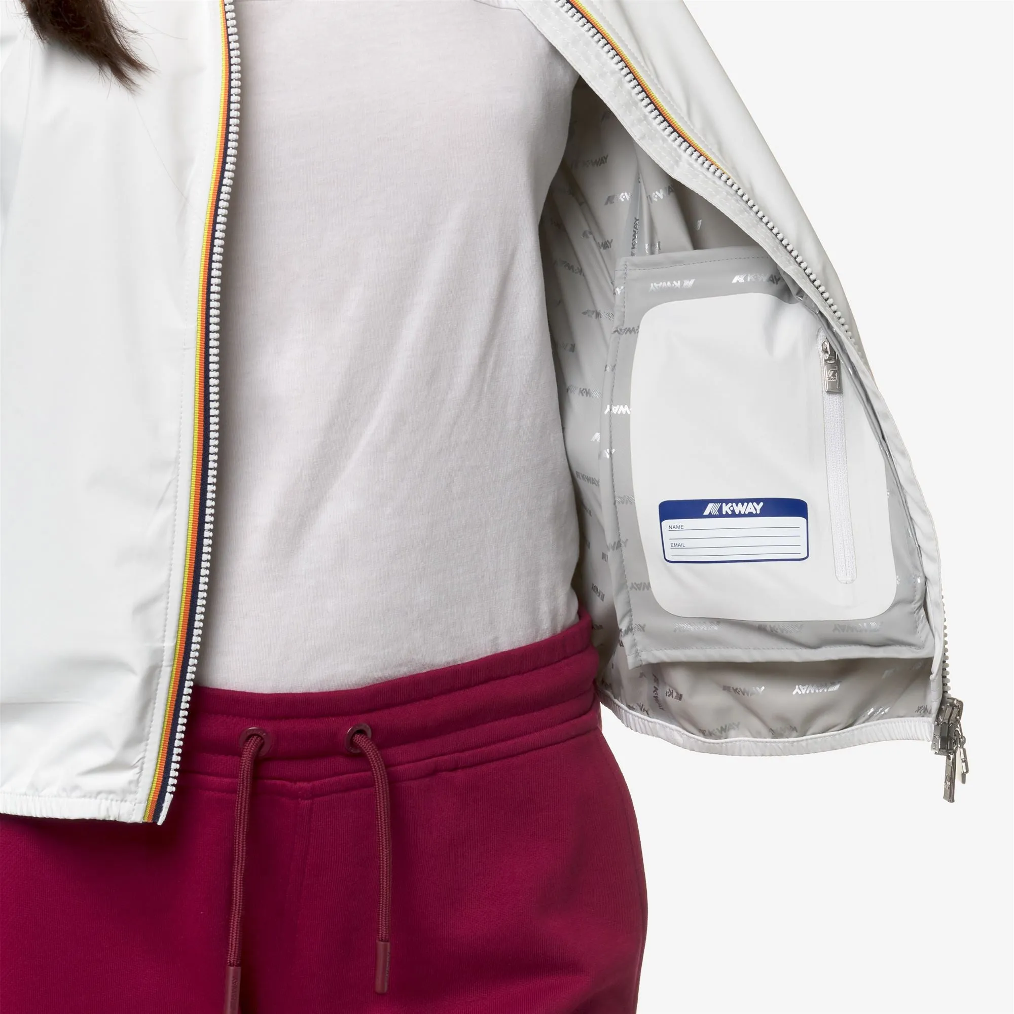 LILY STRETCH DOT - Jackets - Short - WOMAN - WHITE sold by K-Way product image thumbnail 2