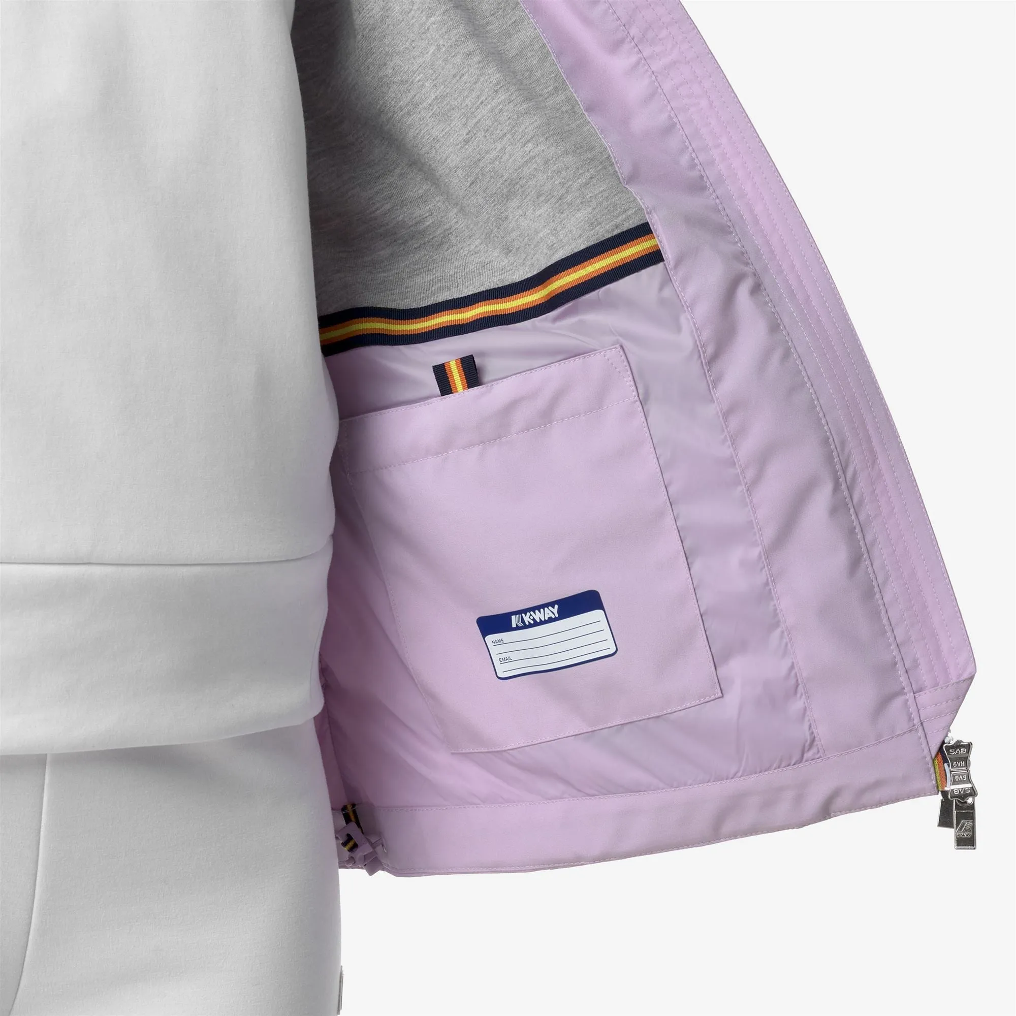 MARGUERITE STRETCH POLY JERSEY - Jackets - Mid - WOMAN - VIOLET LT LILAC sold by K-Way product image thumbnail 2