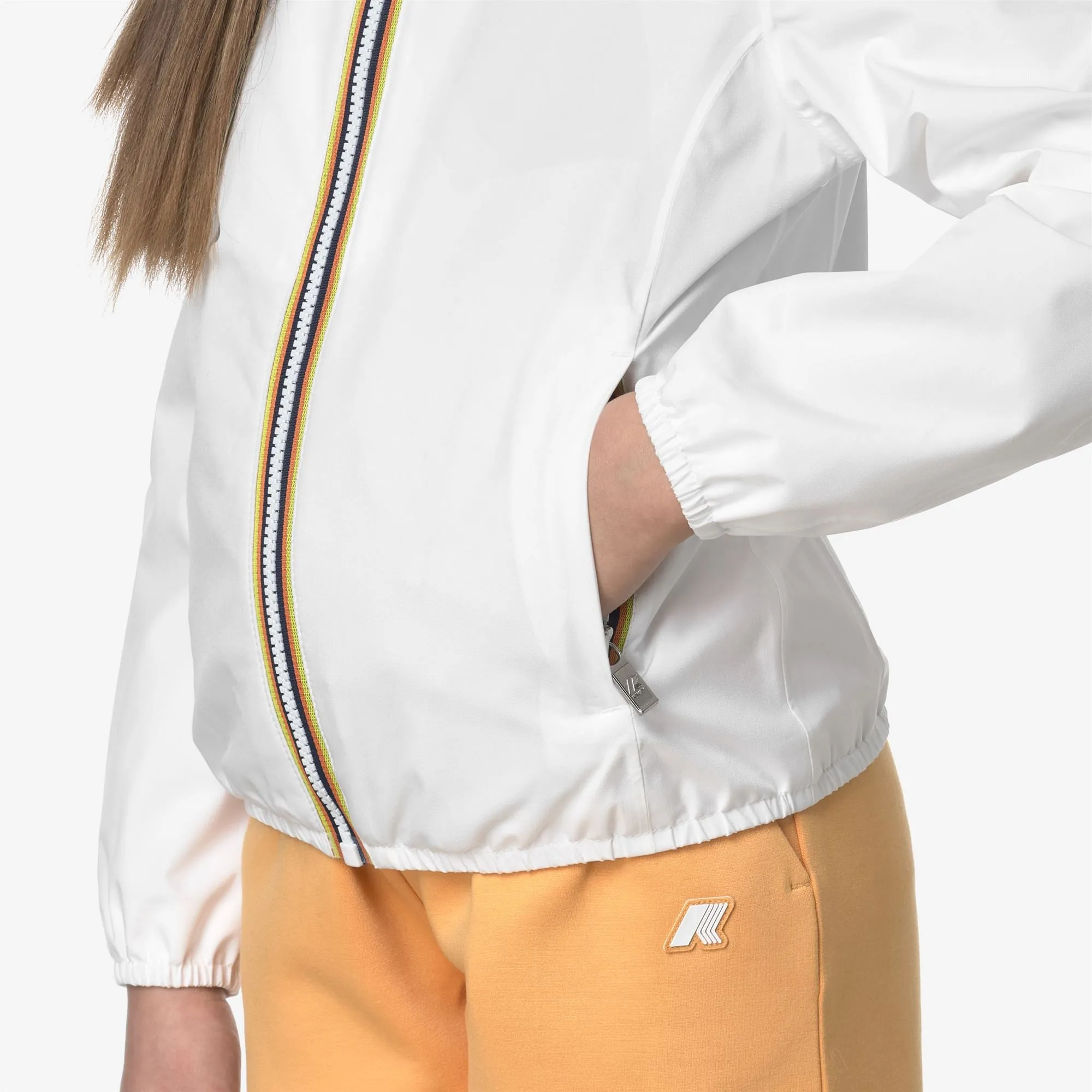 P. LILY STRETCH POLY JERSEY - Jackets - Short - GIRL - WHITE sold by K-Way product image thumbnail 2