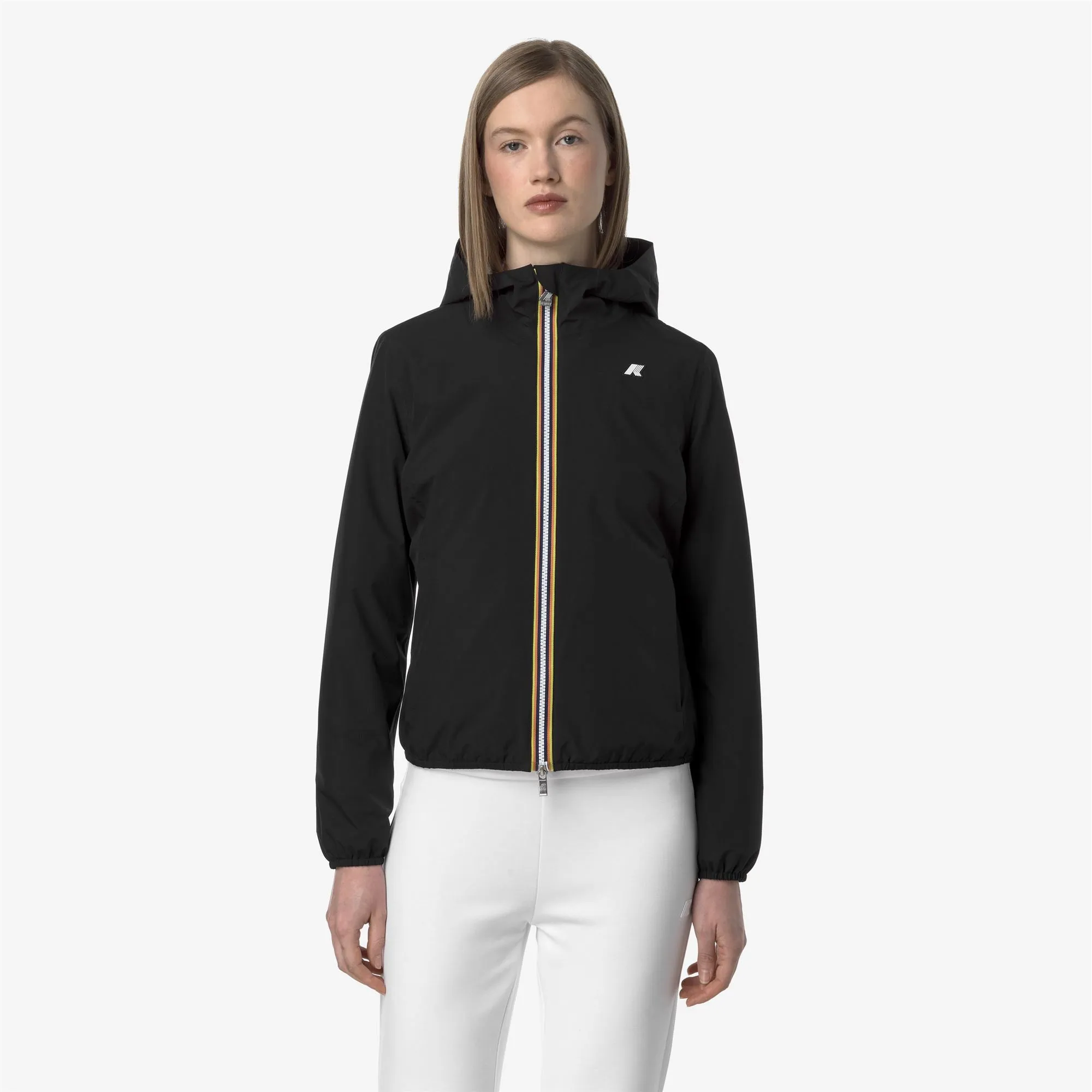 LILY STRETCH POLY JERSEY - Jackets - Short - WOMAN - BLACK PURE sold by K-Way product image thumbnail 3