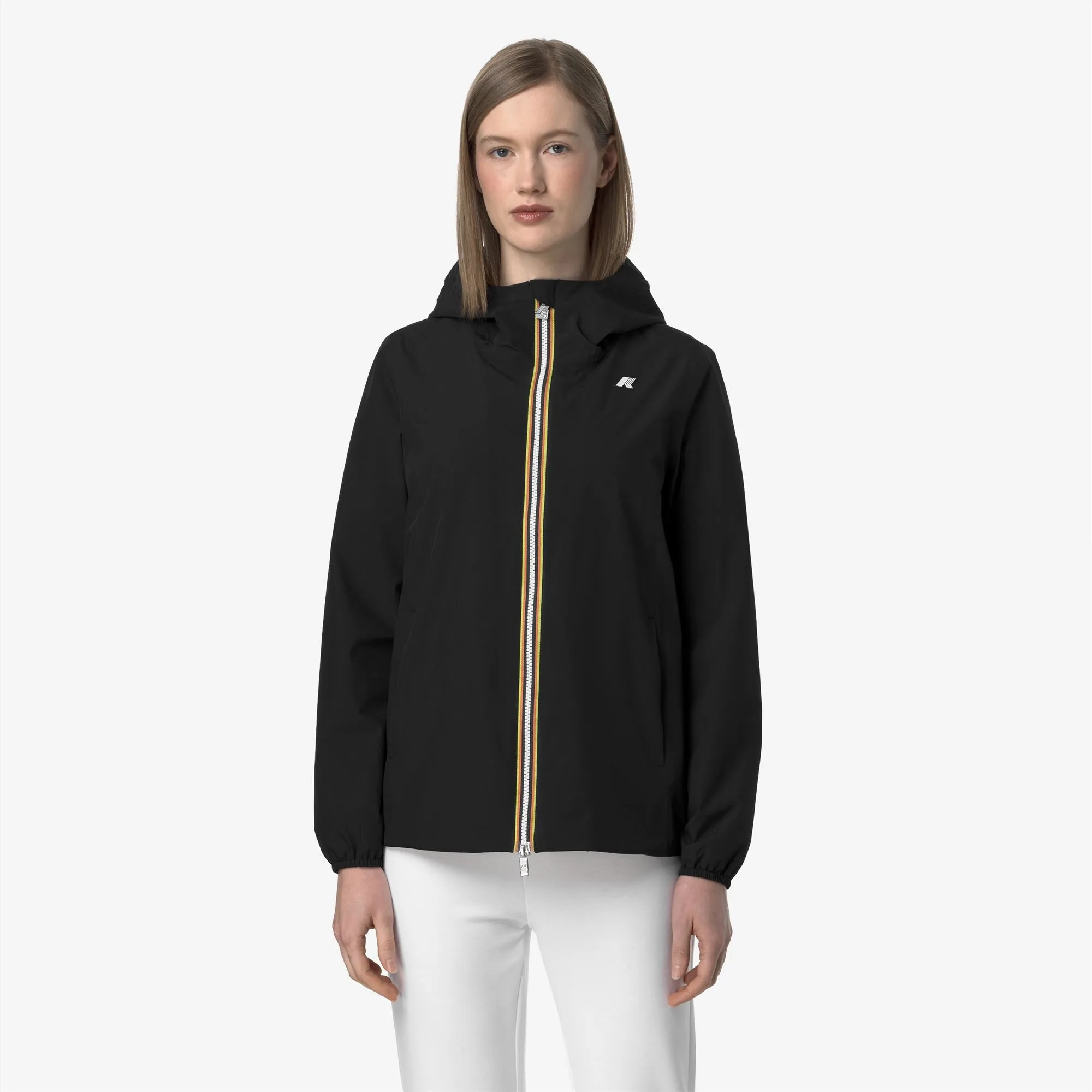 MARGUERITE STRETCH POLY JERSEY - Jackets - Mid - WOMAN - BLACK PURE sold by K-Way product image thumbnail 3