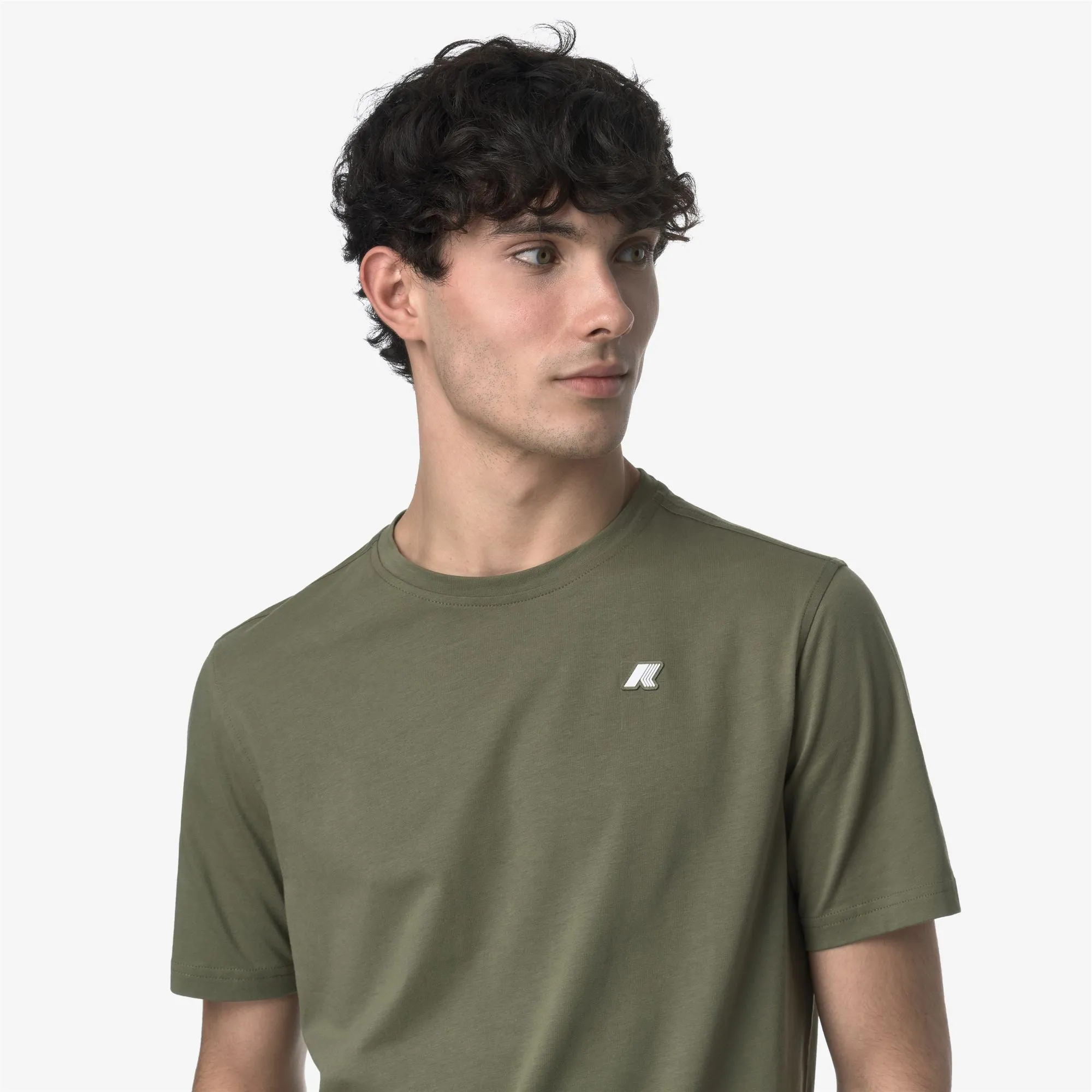 ODOM ROUND SLEEVES THREE PACK - T-ShirtsTop - T-Shirt - MAN - BLUE DEPTH-GREEN LICHEN-WHITE sold by K-Way product image thumbnail 2