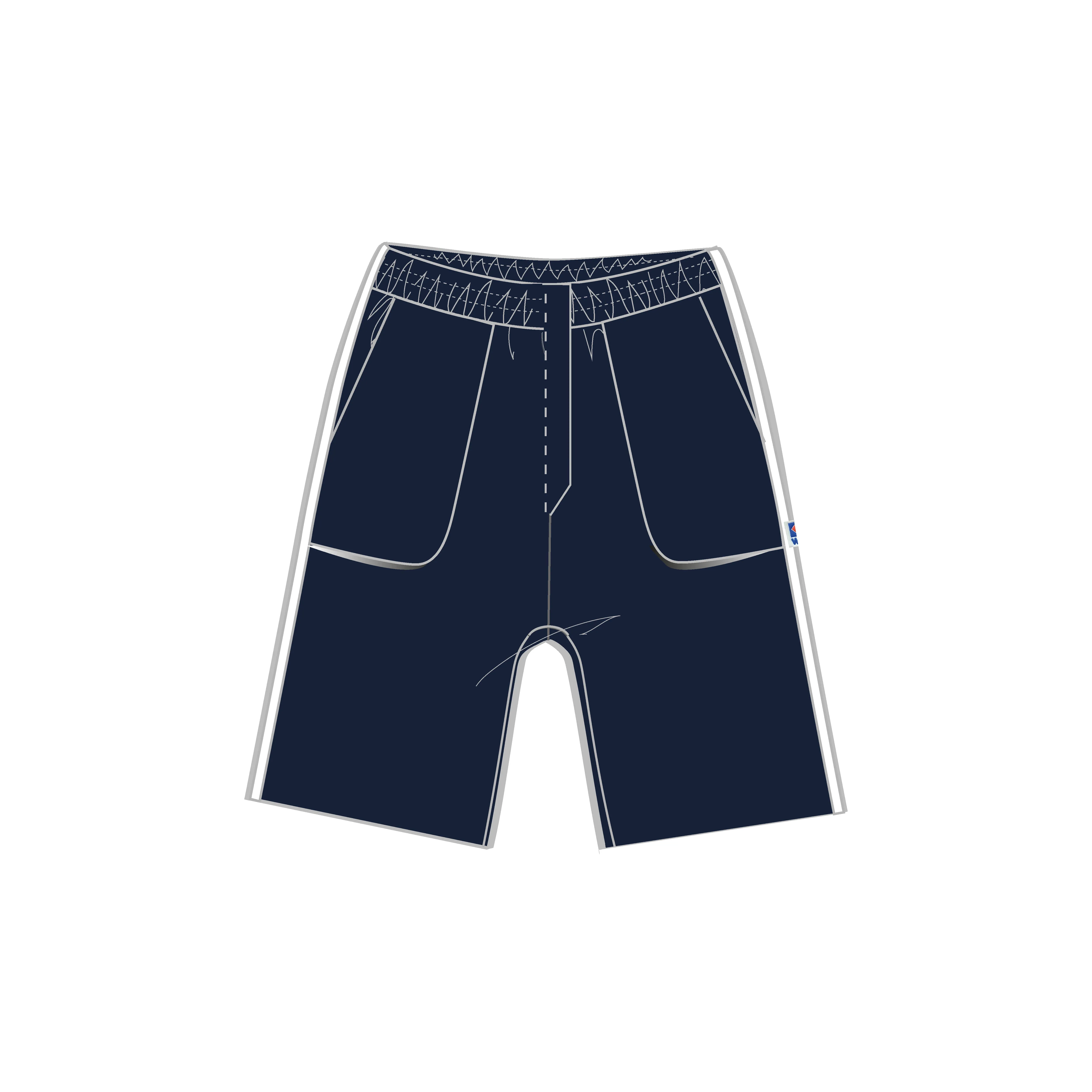 7002 BERMUDA - Shorts - Sport Shorts - UNISEX - BLUE WHITE sold by K-Way