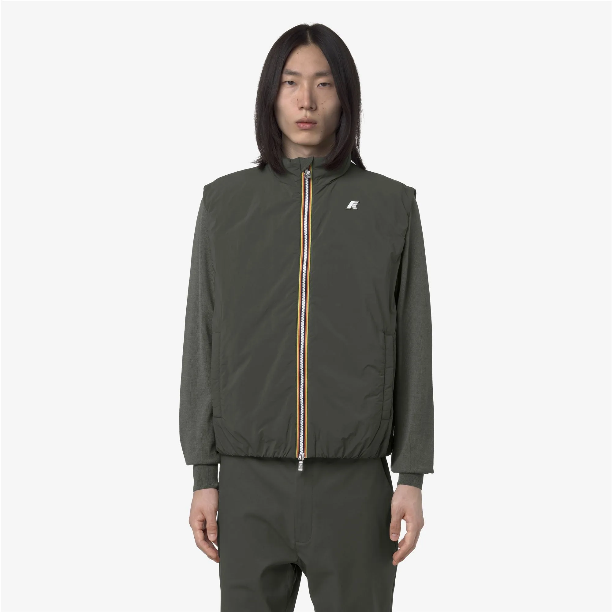 VALEN PLAIN WARM - Jackets - Vest - MAN - GREEN BLACKISH sold by K-Way product image thumbnail 3