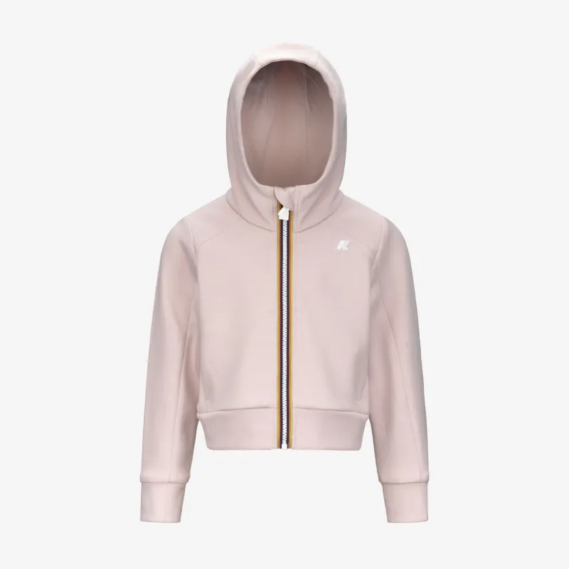 P. DIVINE LIGHT SPACER - Fleece - Hoodie Full Zip - Girl - Rose Hushed made by K-Way