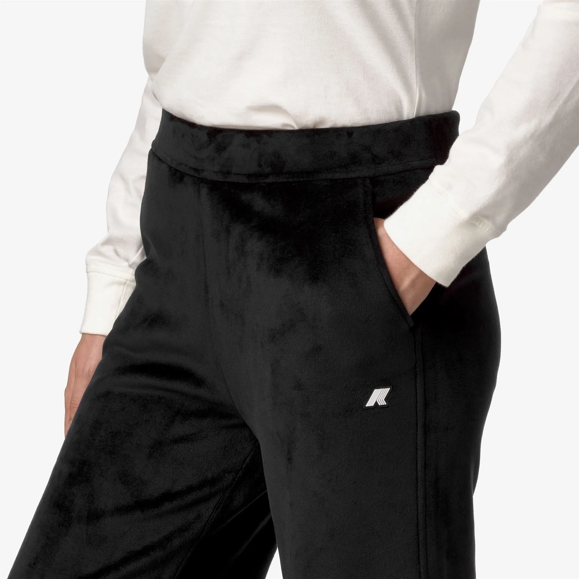 JENNY VELOUR POLAR - Pants - Sport Trousers - Woman - Black P-Black P sold by K-Way product image thumbnail 2