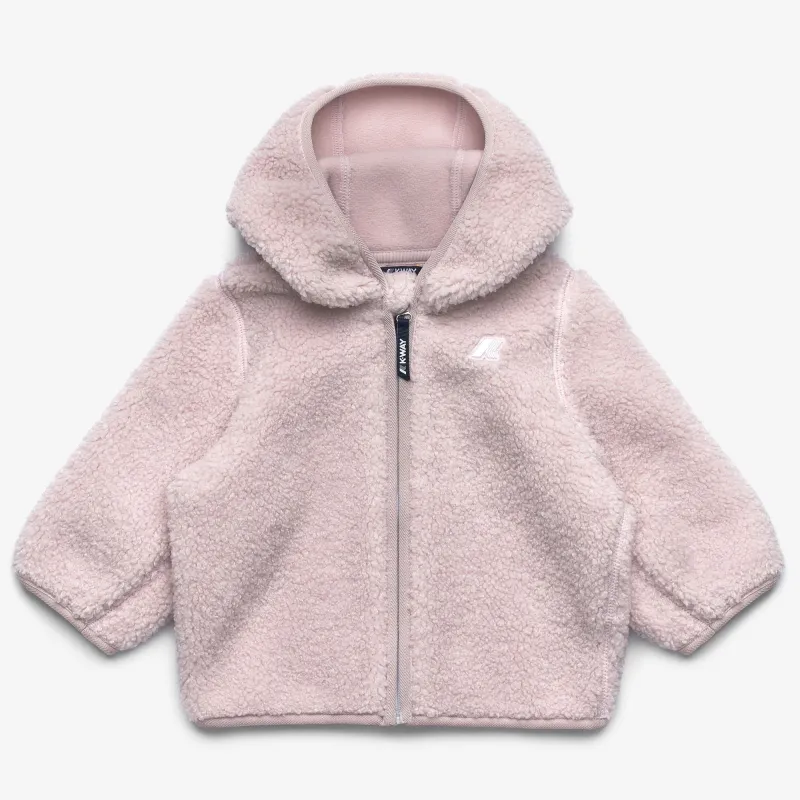 E. JANNE POLAR - Fleece - Hoodie Full Zip - Kid unisex - Rose Hushed-Rose Hushed-Rose Hushed made by K-Way
