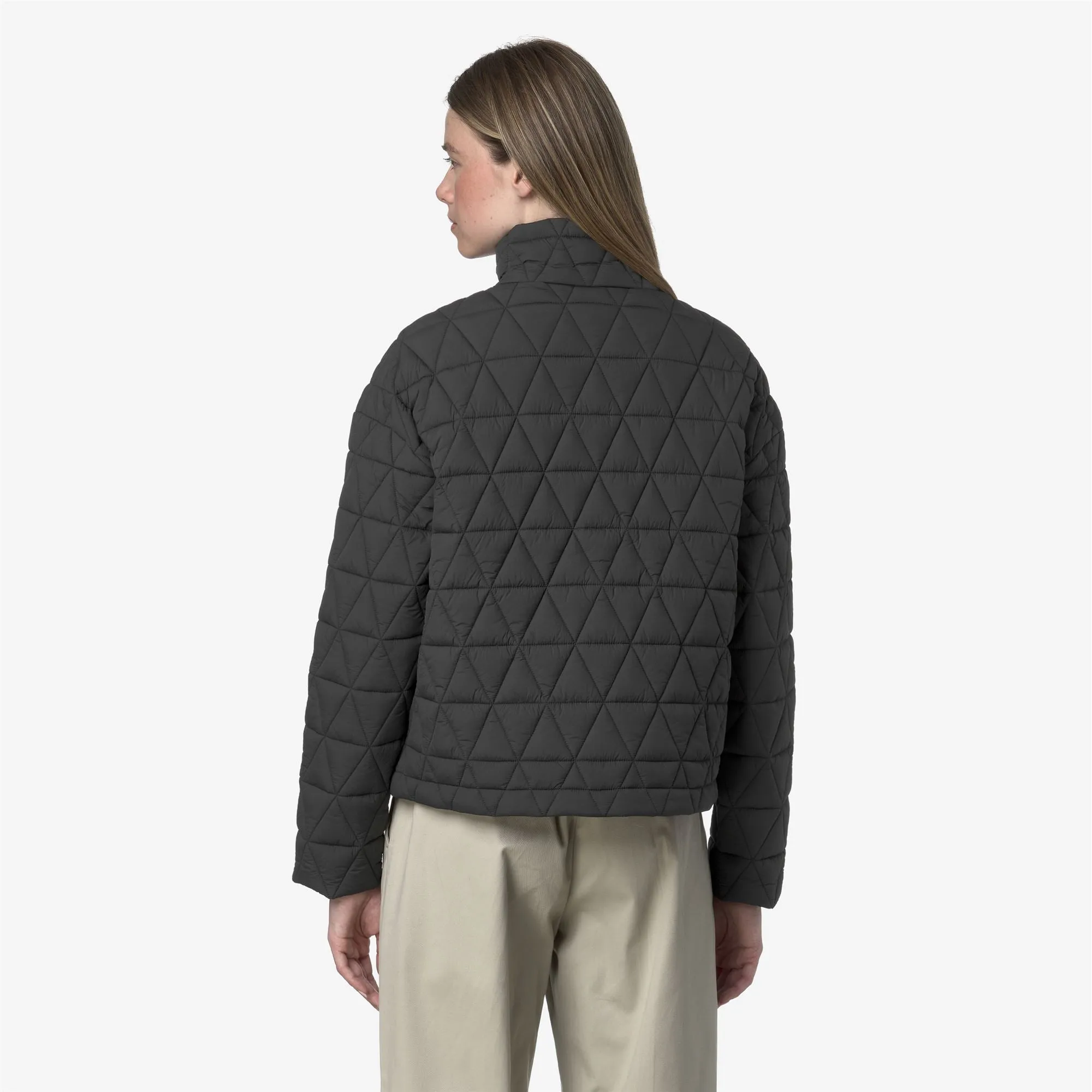 SABRINA DIAMOND QUILTED WARM - Jackets - Short - WOMAN - Grey Shadow Dk sold by K-Way product image thumbnail 5
