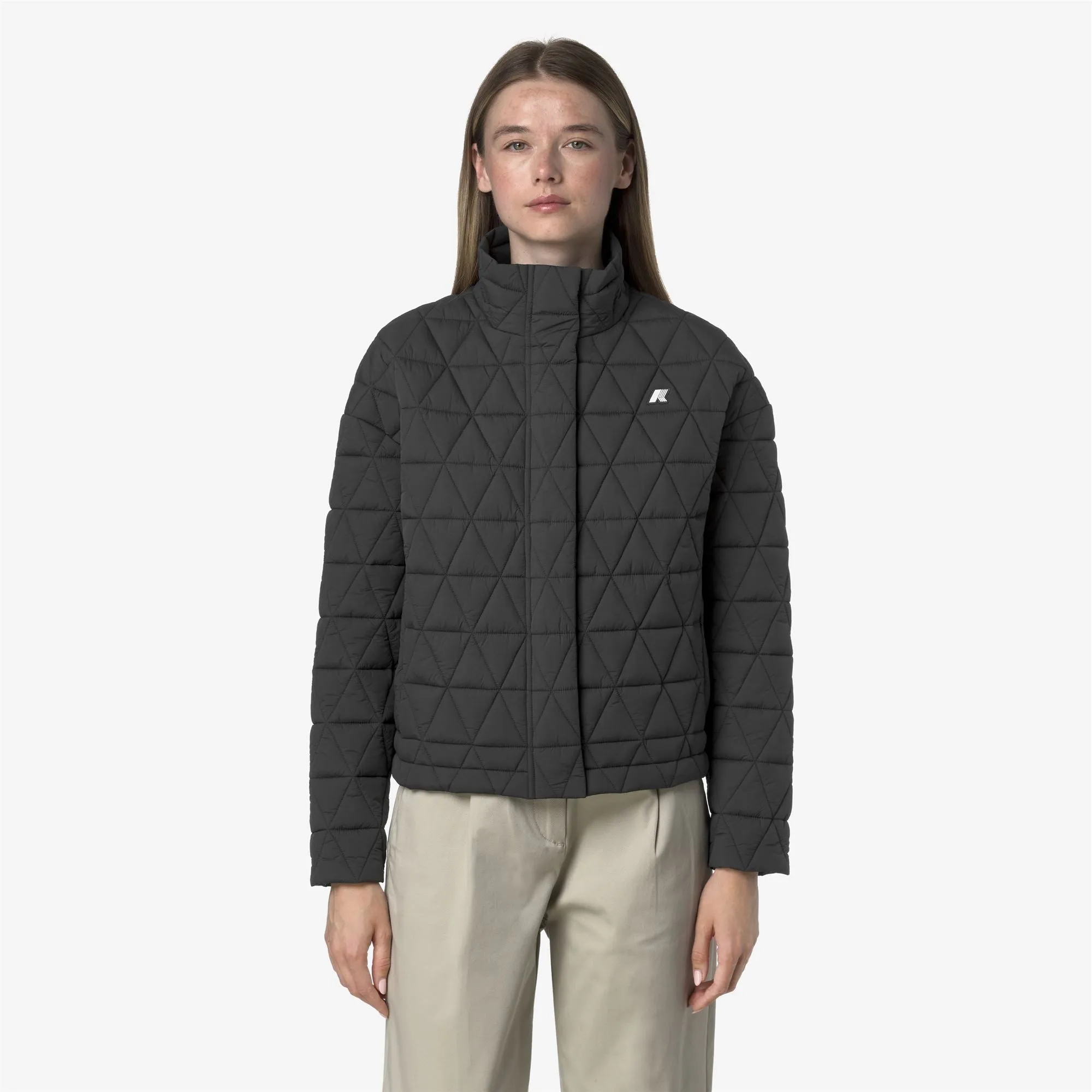 SABRINA DIAMOND QUILTED WARM - Jackets - Short - WOMAN - Grey Shadow Dk sold by K-Way product image thumbnail 3