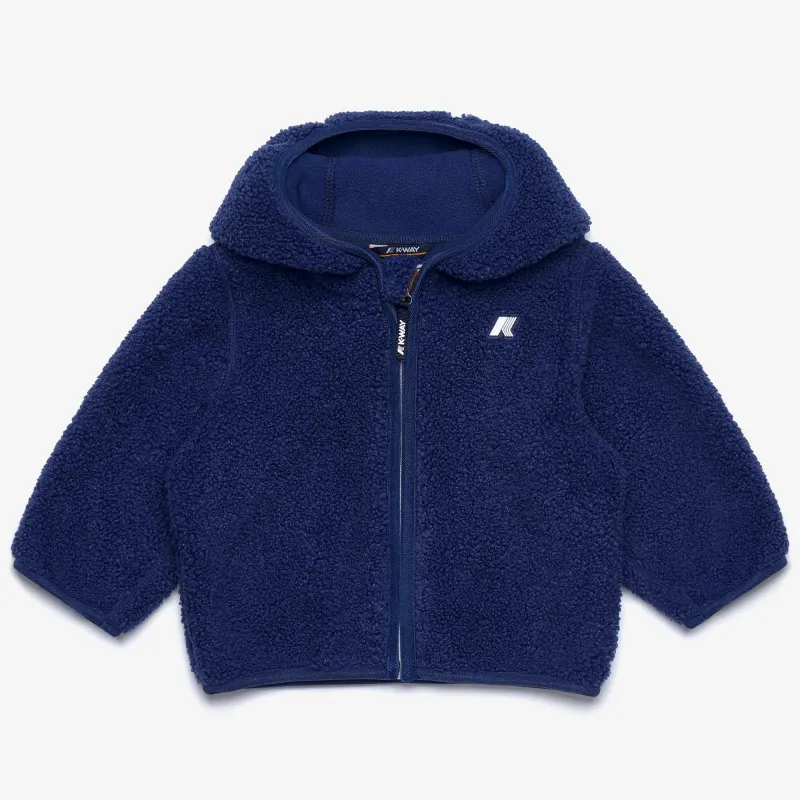 E. JANNE POLAR - Fleece - Hoodie Full Zip - Kid unisex - Blue Deep Cobalt-Blue Deep Cobalt made by K-Way