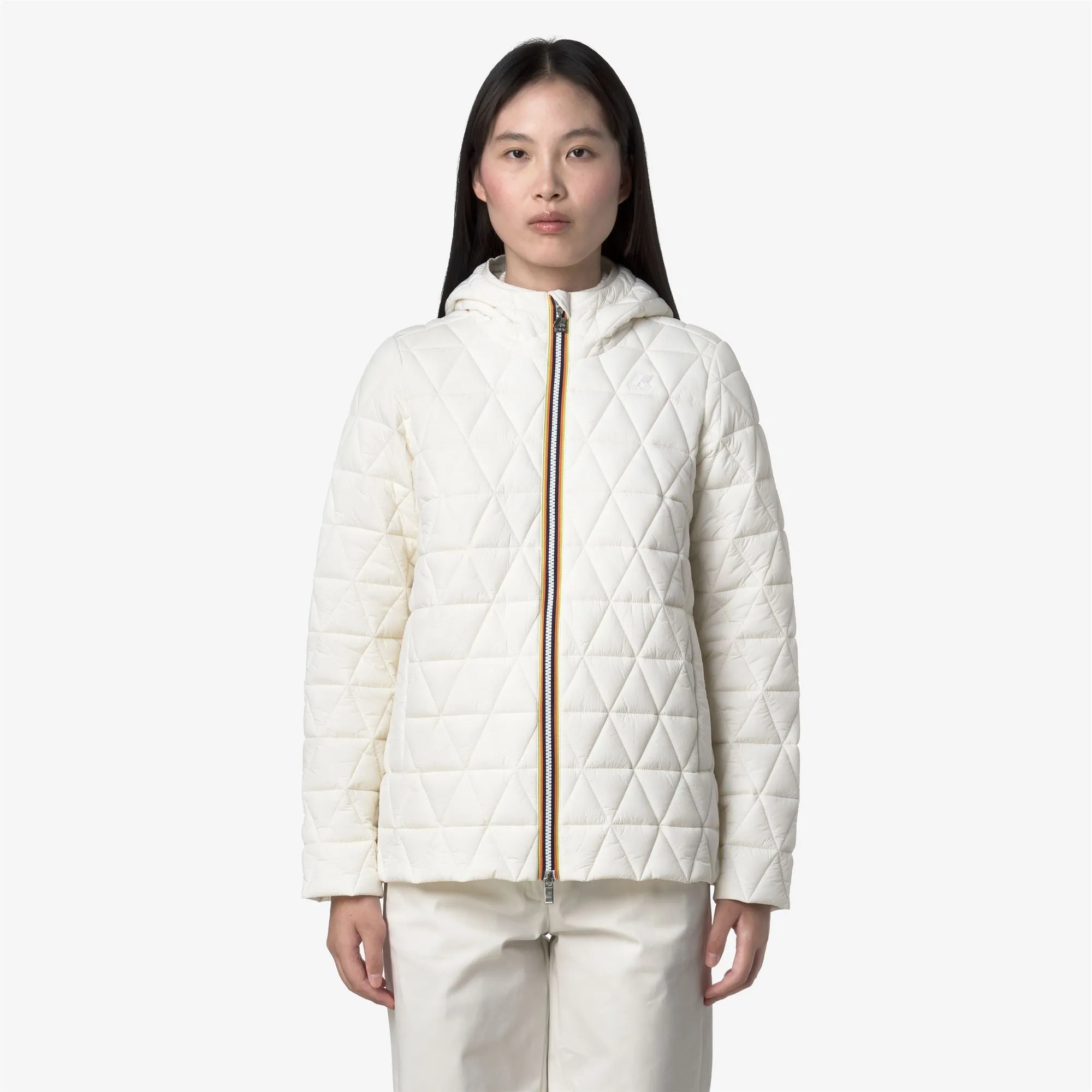 MADLAINE DIAMOND QUILTED WARM - Jackets - Short - Woman - White Gardenia sold by K-Way product image thumbnail 3