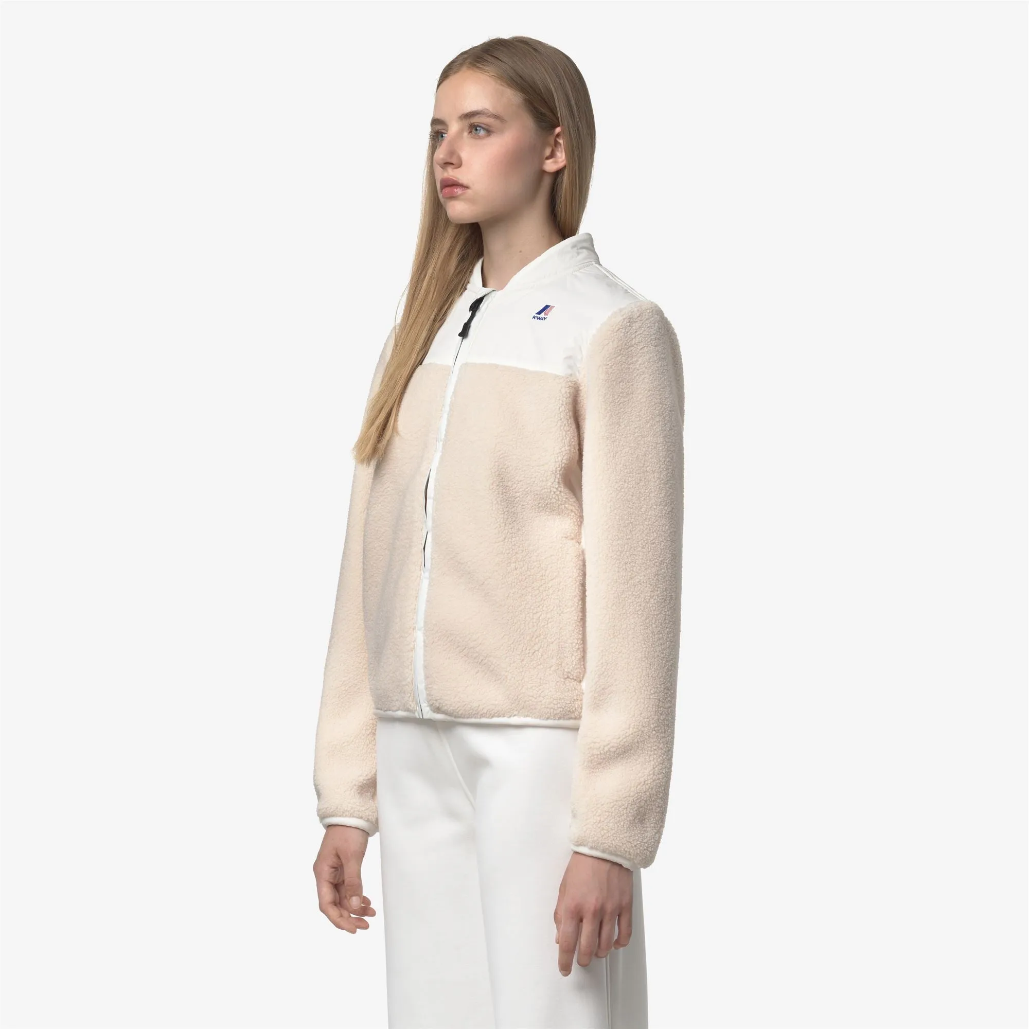 BERNARDINE 4.0 ORSETTO - Fleece - Jacket - Woman - White Gardenia-Ecru-White Gardenia sold by K-Way product image thumbnail 4