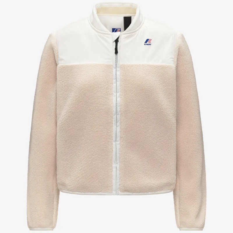 BERNARDINE 4.0 ORSETTO - Fleece - Jacket - WOMAN - White Gardenia-Ecru sold by K-Way