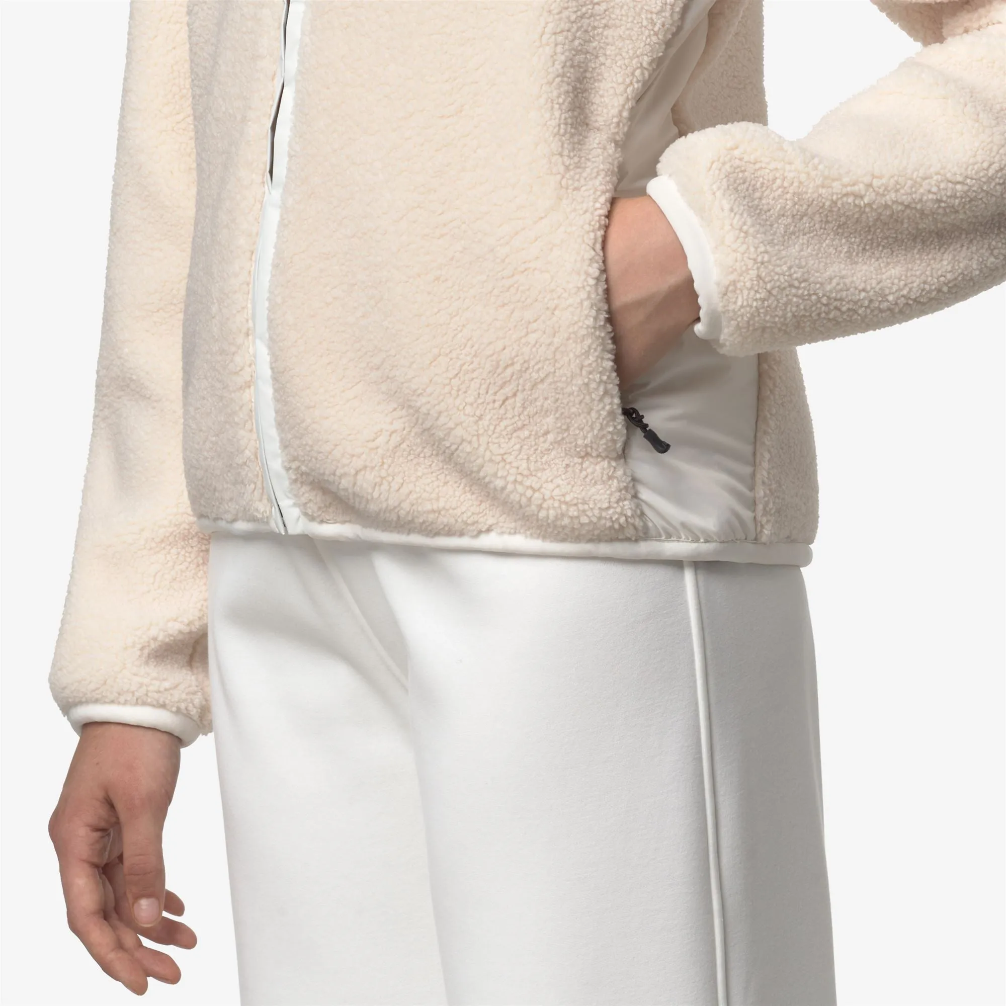 BERNARDINE 4.0 ORSETTO - Fleece - Jacket - Woman - White Gardenia-Ecru-White Gardenia sold by K-Way product image thumbnail 2