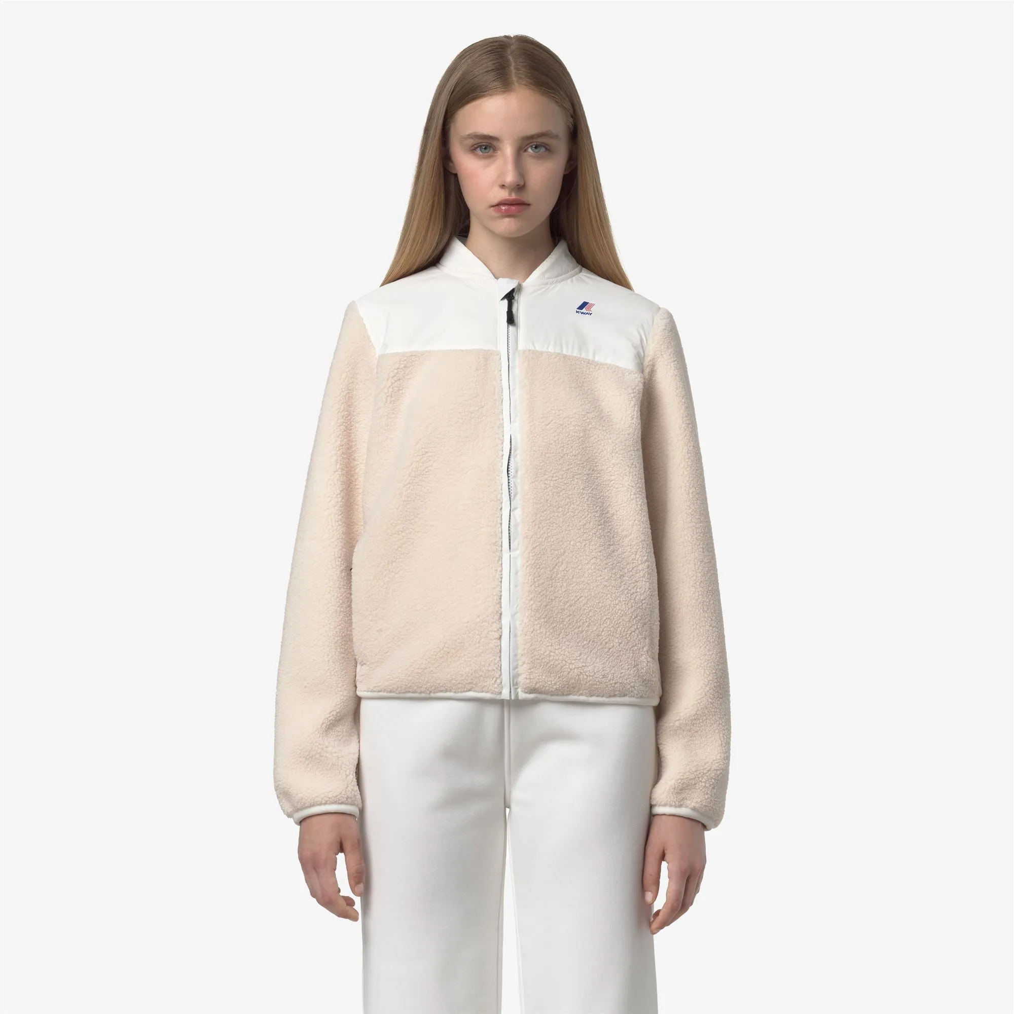 BERNARDINE 4.0 ORSETTO - Fleece - Jacket - Woman - White Gardenia-Ecru-White Gardenia sold by K-Way product image thumbnail 3