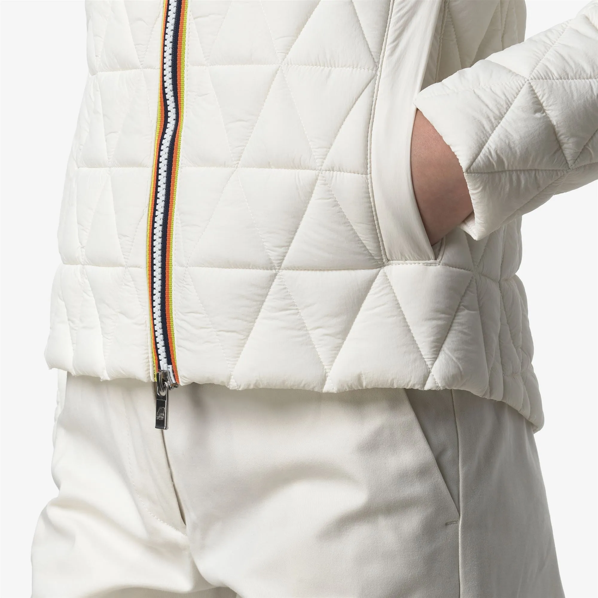 LIL DIAMOND QUILTED WARM - Jackets - Short - WOMAN - White Gardenia sold by K-Way product image thumbnail 2