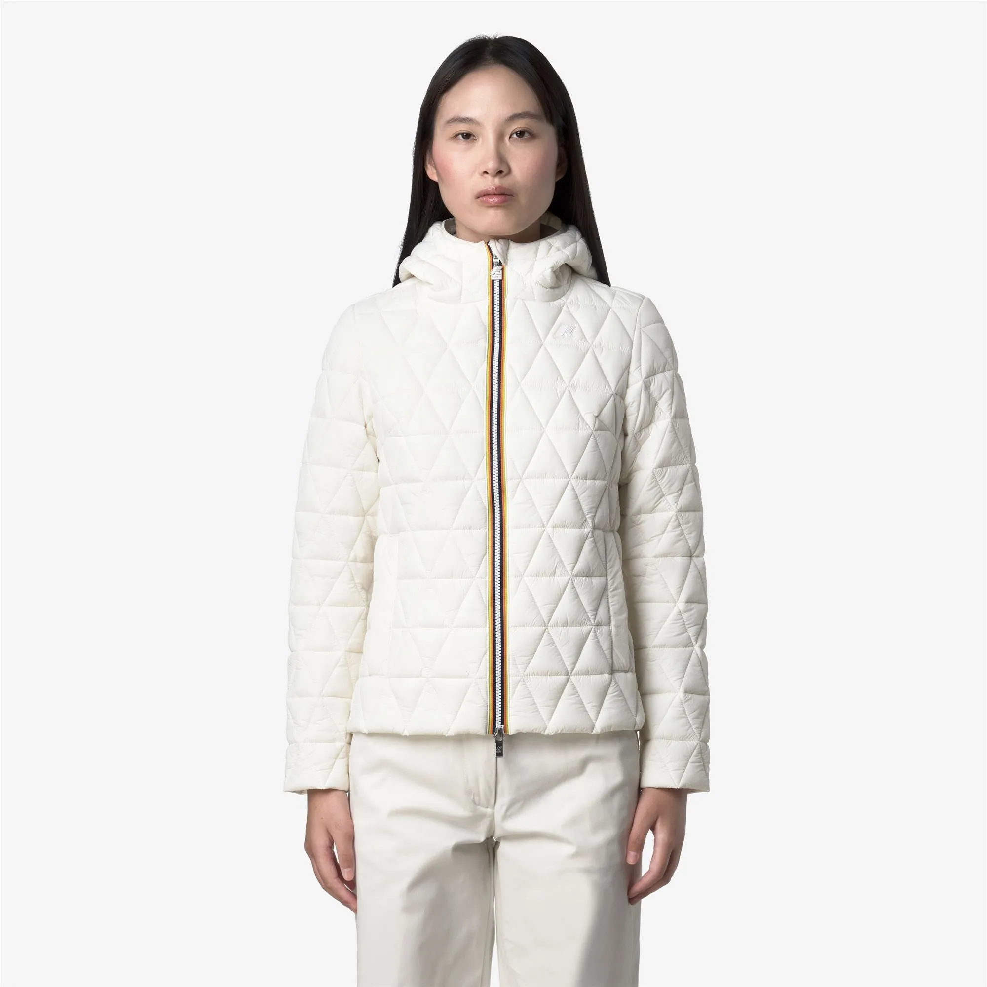 LIL DIAMOND QUILTED WARM - Jackets - Short - WOMAN - White Gardenia sold by K-Way product image thumbnail 3