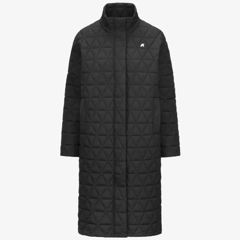 SONJA DIAMOND QUILTED WARM - Jackets - Long - Woman - Black Pure-Black Pure made by K-Way