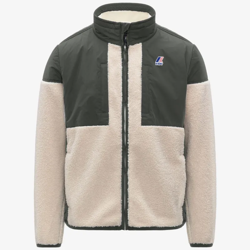 SIXTE 4.0 ORSETTO - Fleece - Jacket - UNISEX - GREEN BLACKISH--Ecru sold by K-Way